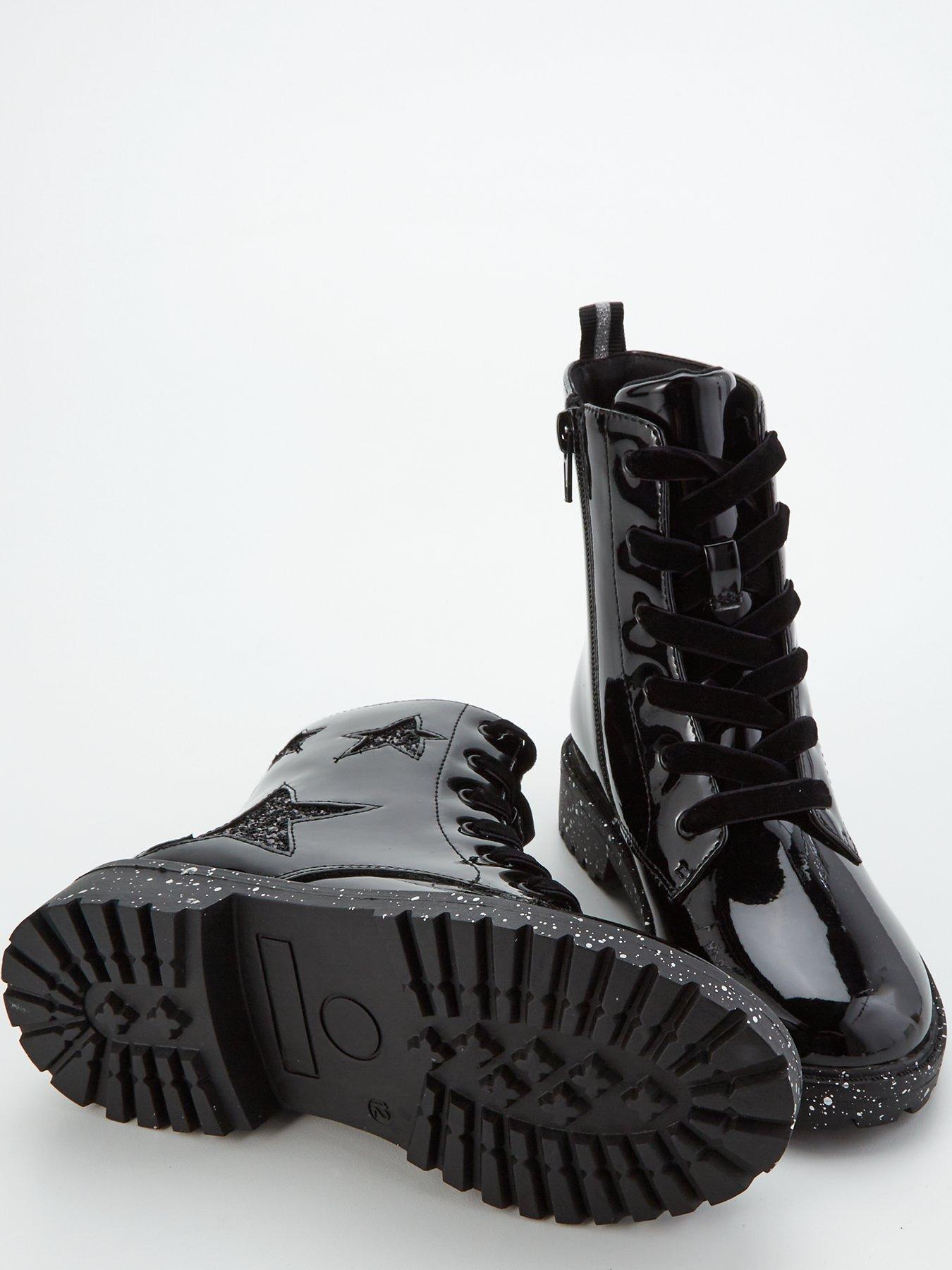 Image 5 of 7 of V by Very Star Lace Up Boot - Black