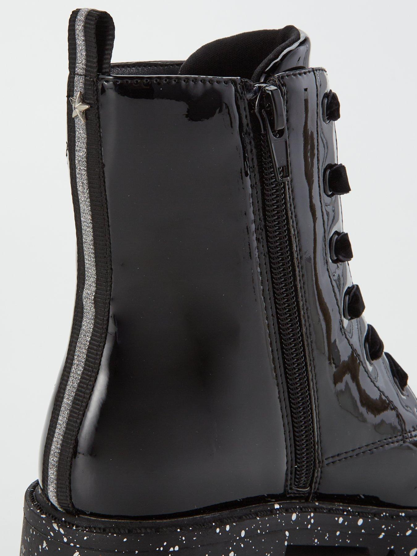 Image 6 of 7 of V by Very Star Lace Up Boot - Black