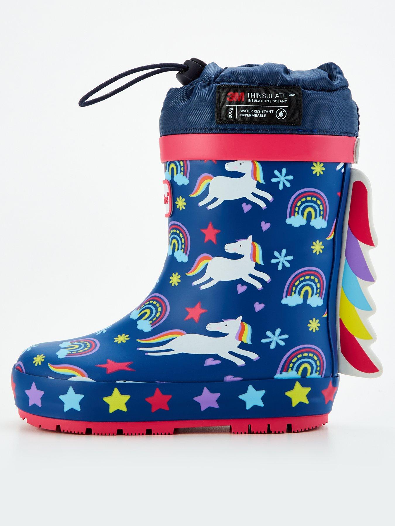 Image 1 of 1 of V by Very Unicorn Thinsulate Rubber Wellie - Multi
