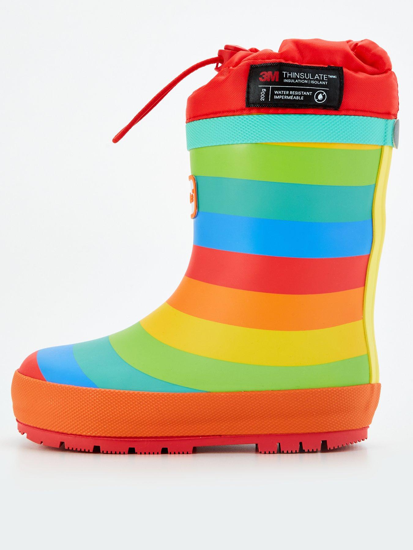 The Very Collection Toezone Stripe Thinsulate Rubber Wellie - Multi
