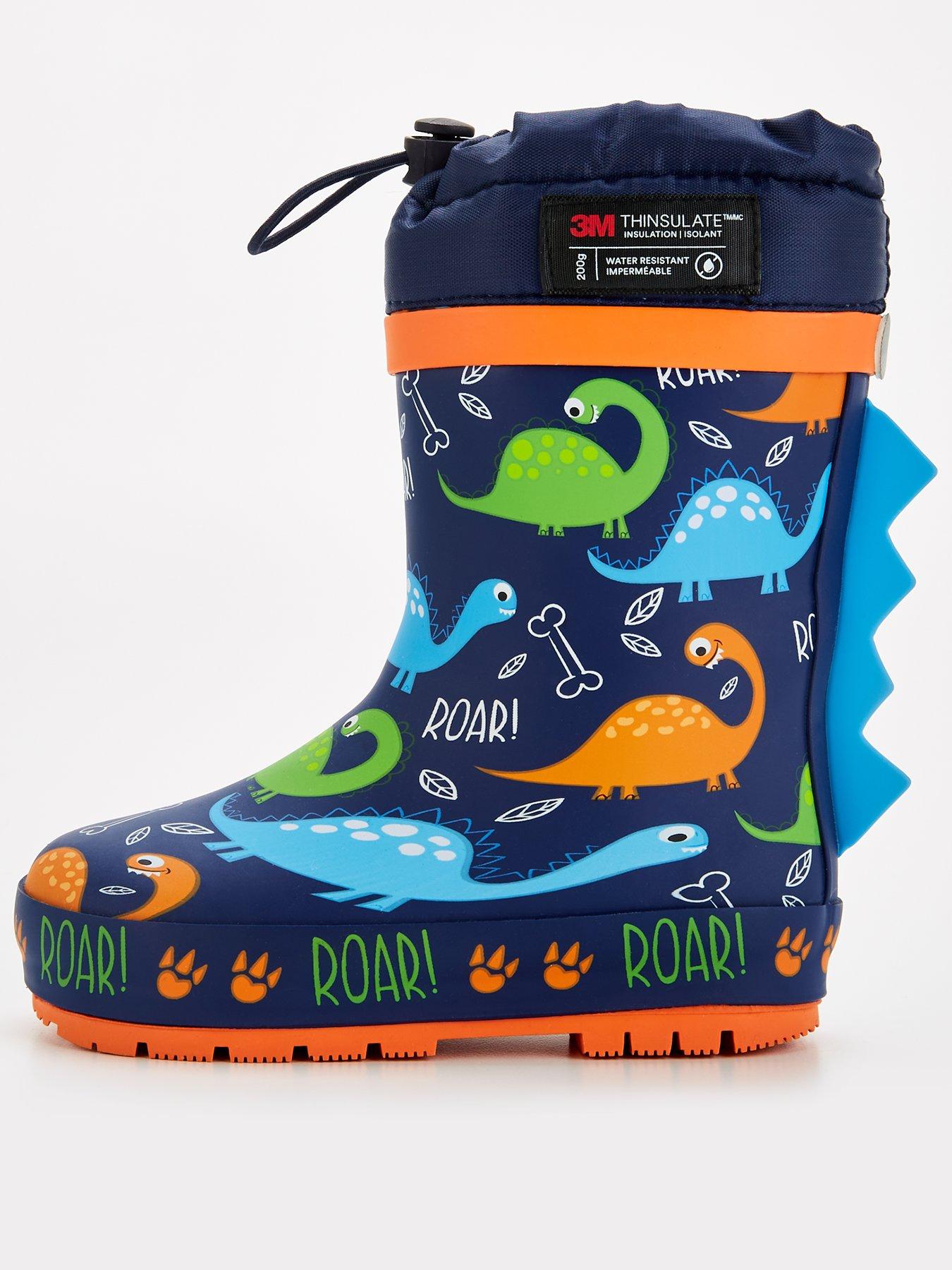 Image of V by Very Dinosaur Thinsulate Rubber Wellie - Multi