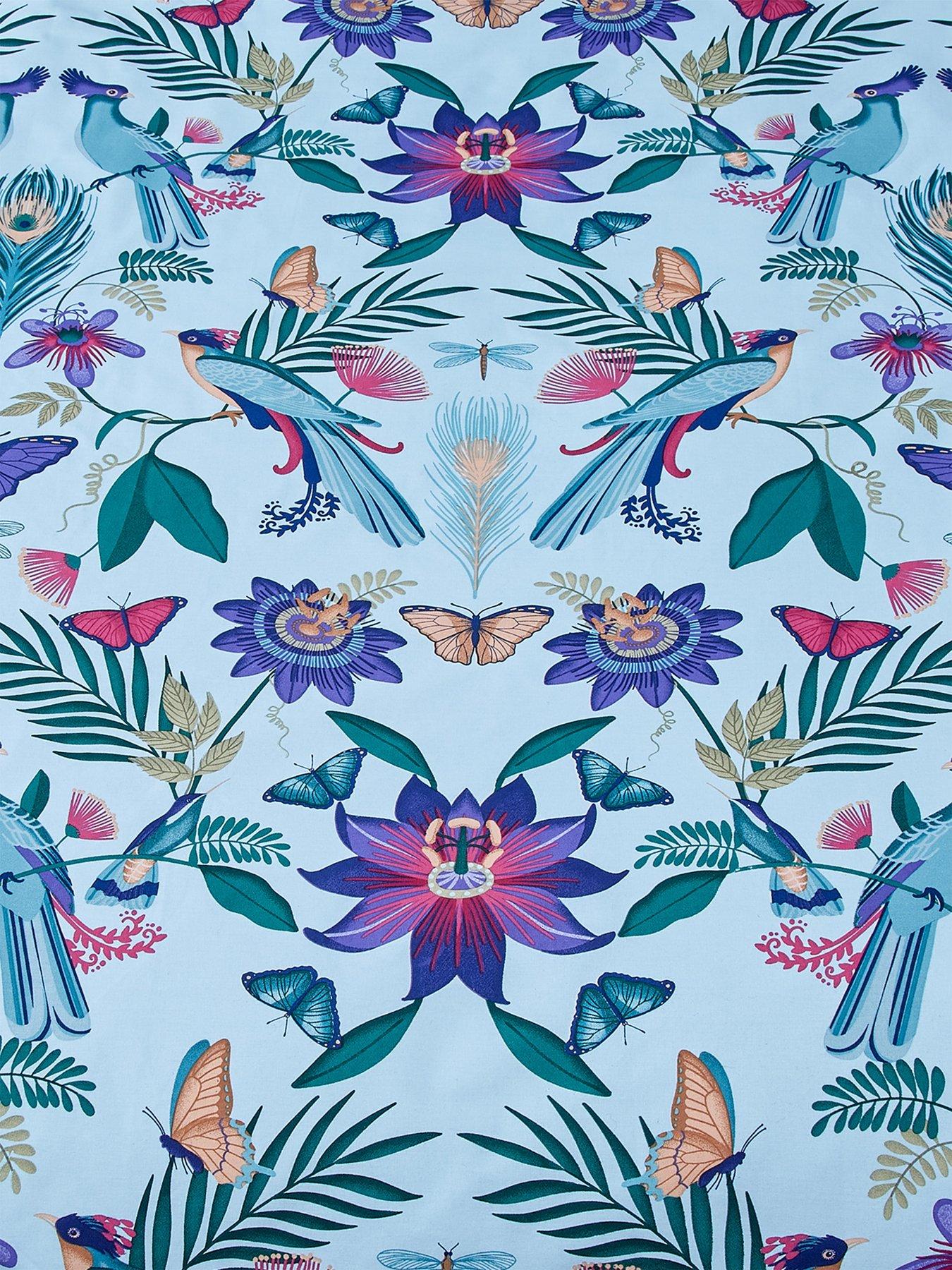 catherine-lansfield-mya-tropical-birds-duvet-cover-set-duck-egg-bluedetail