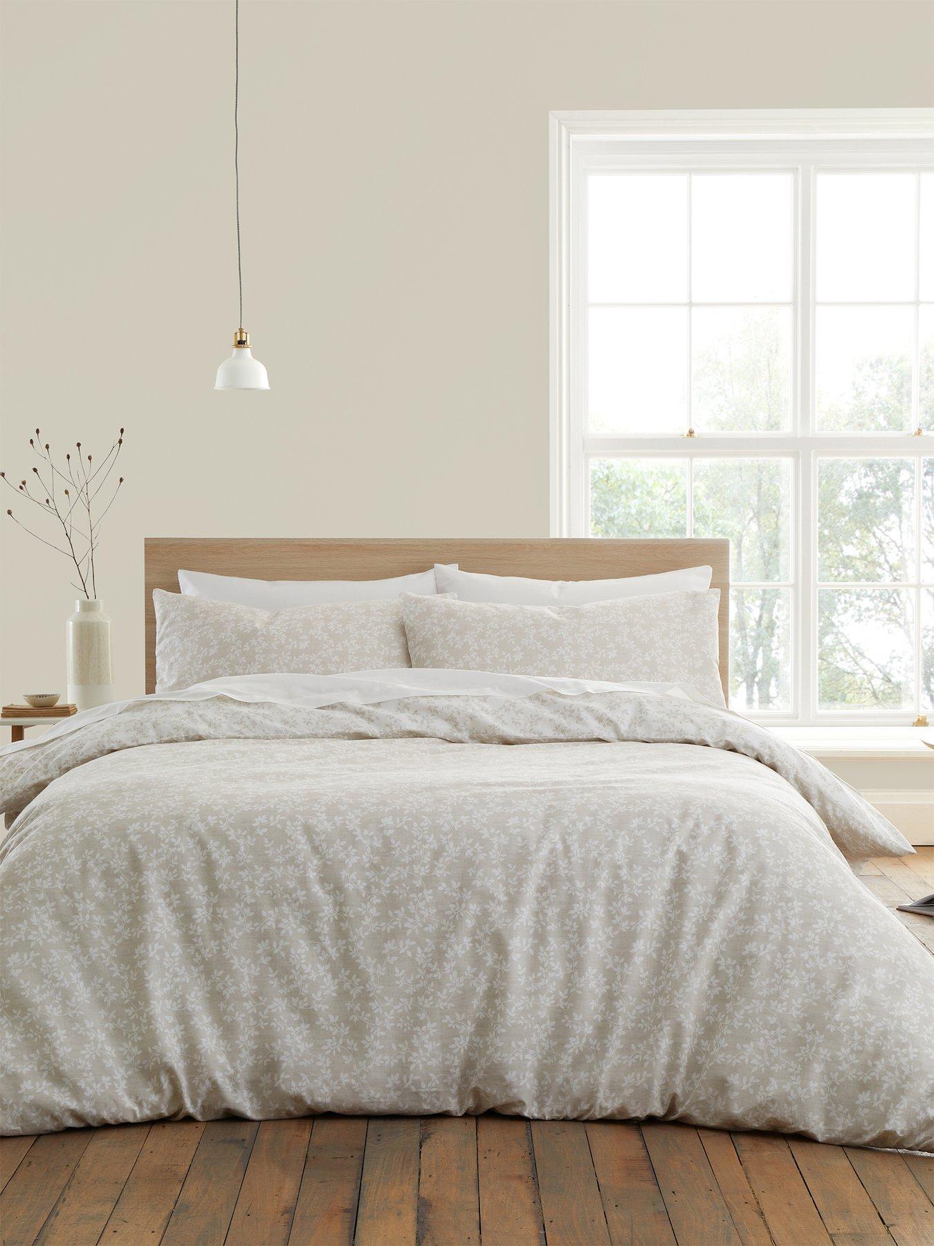 undefined Shadow Leaves Natural 100% Cotton Duvet Set