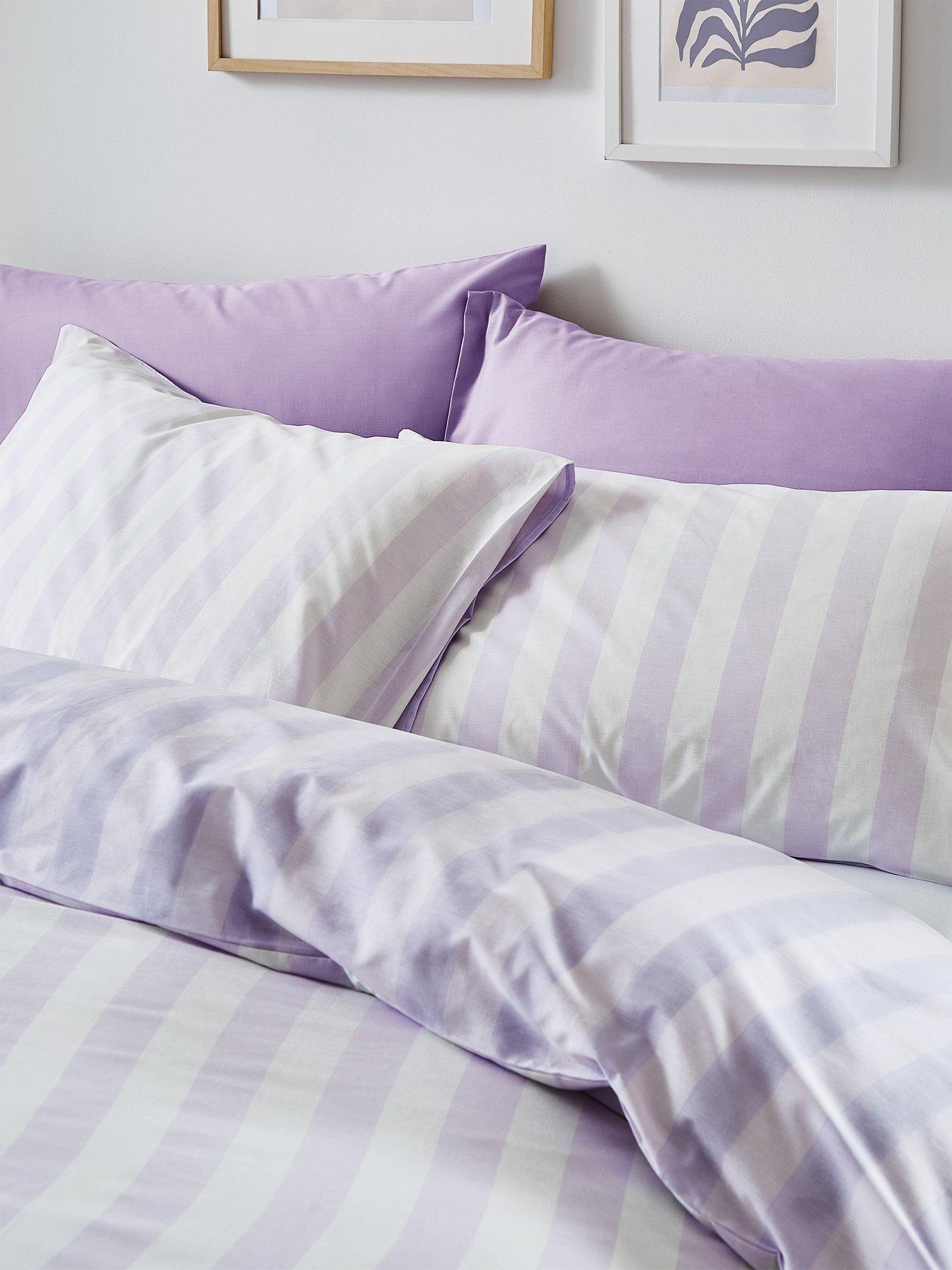 Image 4 of 6 of Sassy B Stripe Tease Duvet Cover Set - Lilac