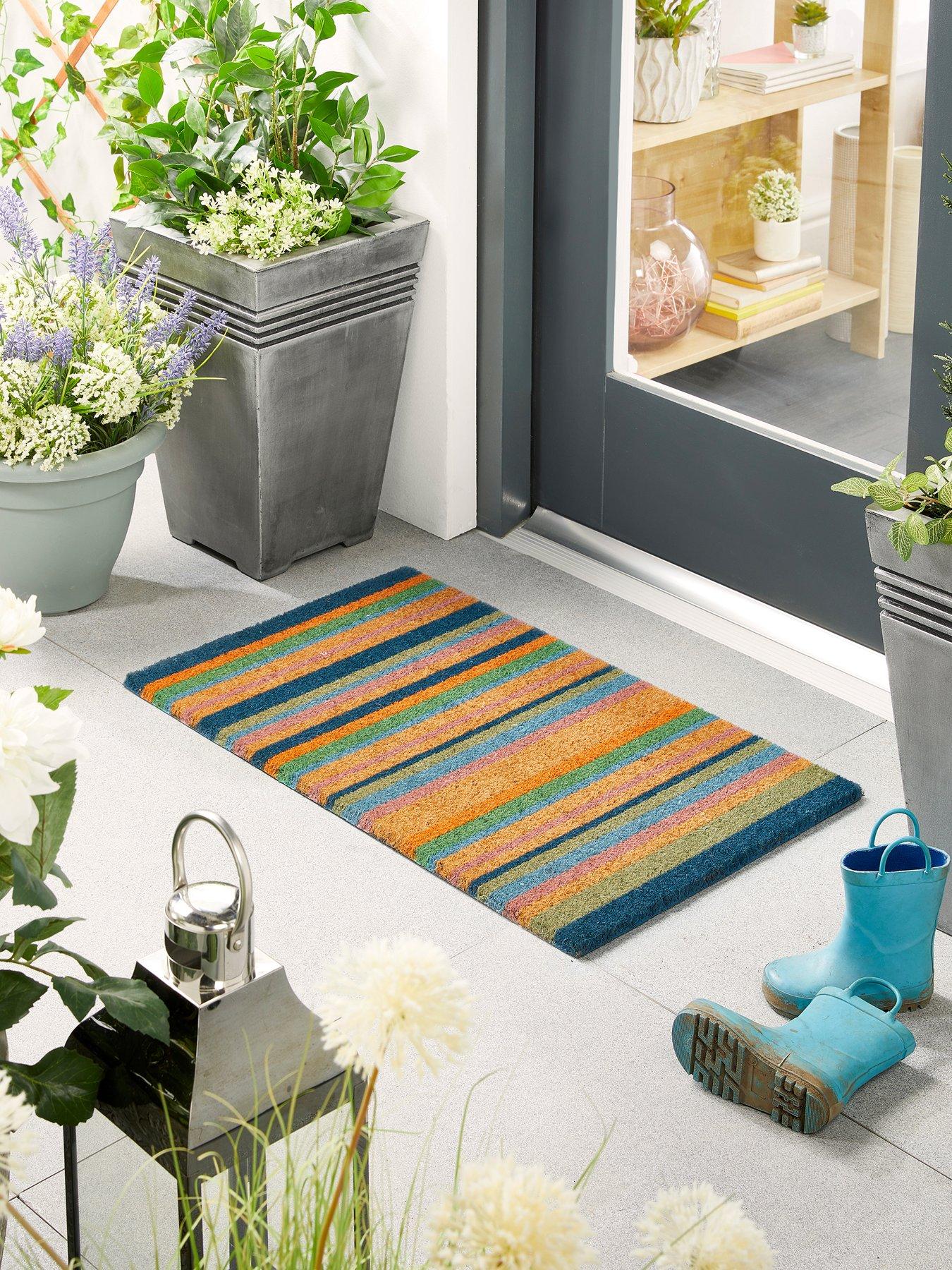 very-home-blue-stripes-coir-doormat