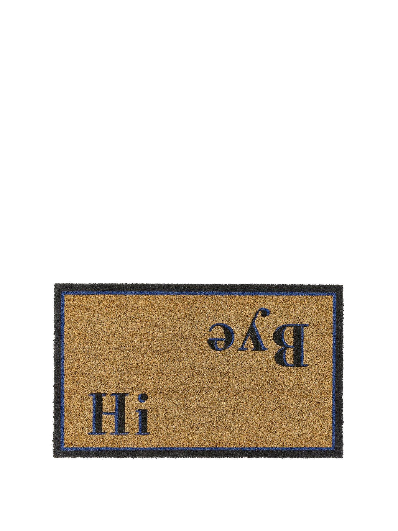 very-home-hi-bye-coir-doormat-black-trimstillFront