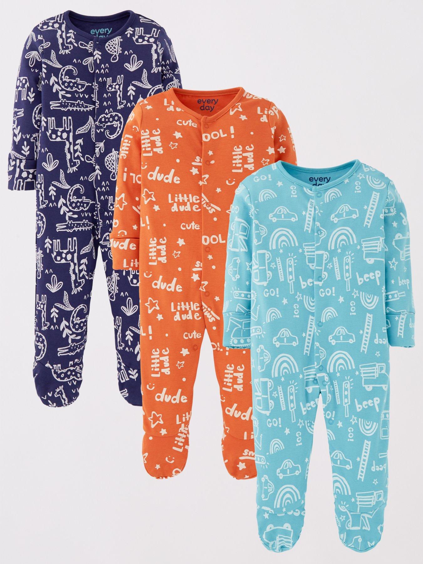 everyday-boys-3-pack-multi-print-sleepsuits