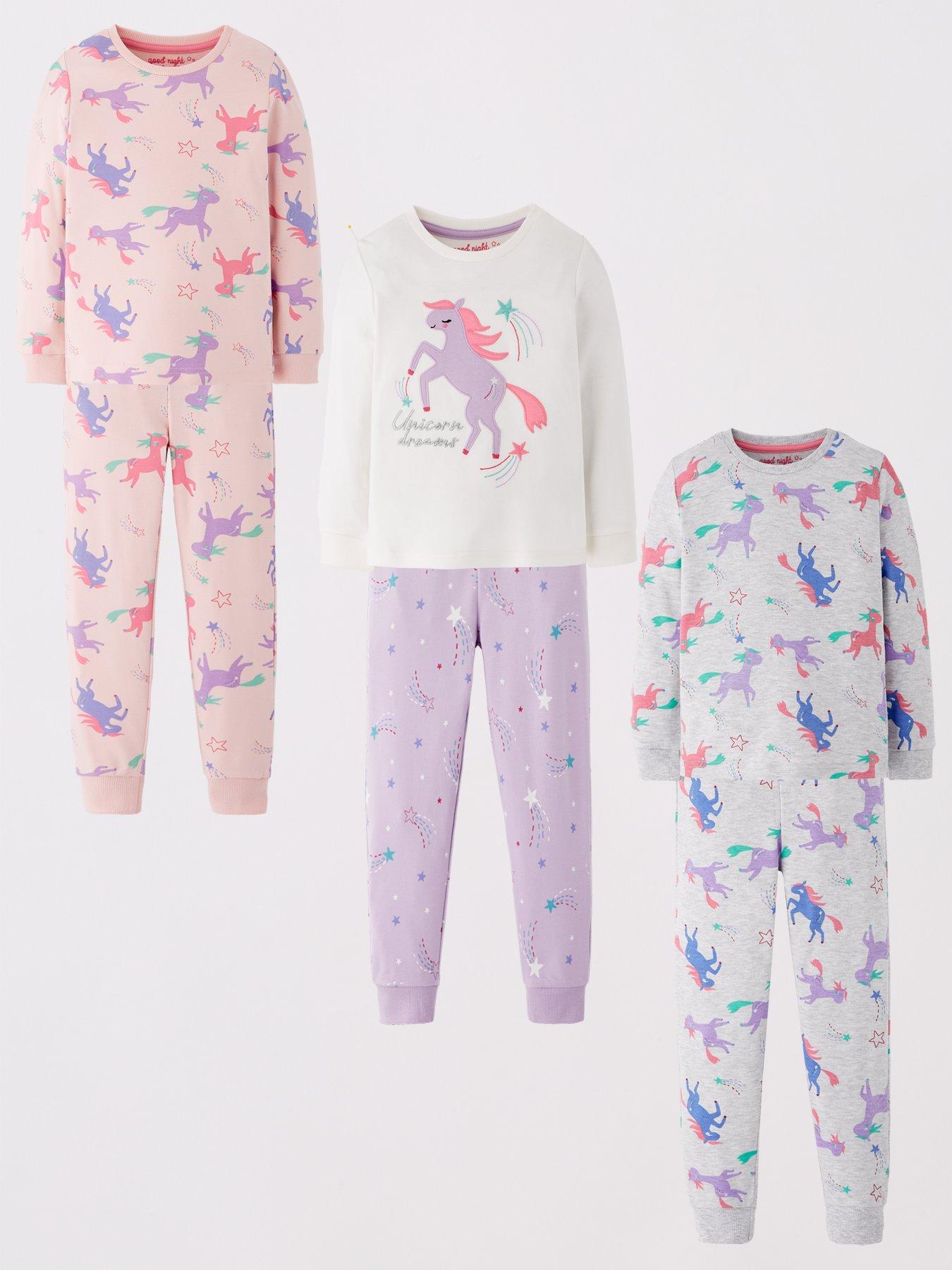 mini-v-by-very-girls-3-pack-unicorn-long-sleeve-pyjama-set-multi