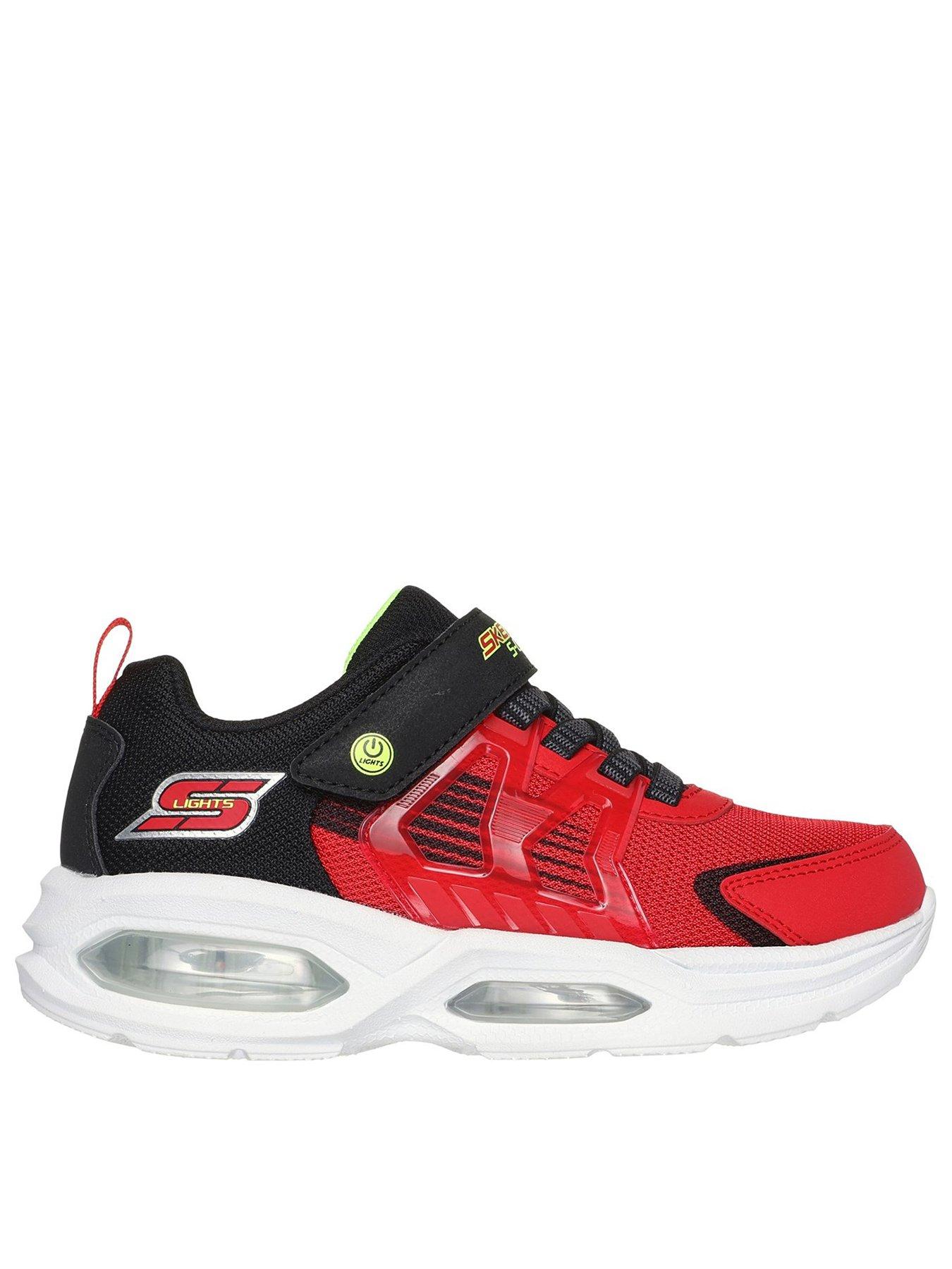 skechers-junior-boys-prismatrons-trainer-red