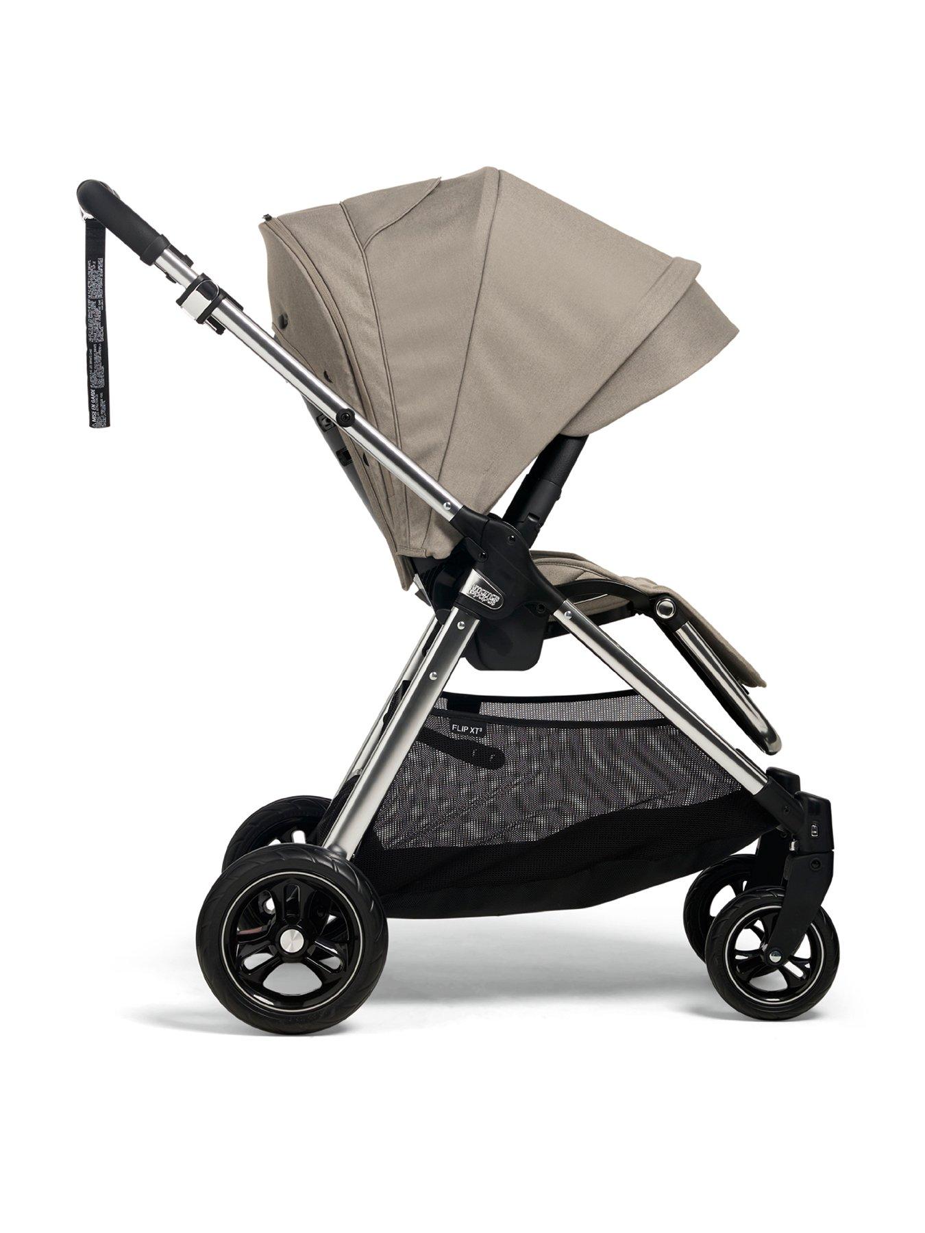 mamas-papas-flip-xt3-fawn-complete-kit-inc-pushchair-carrycot-adaptors-cupholder-bag-footmuff-cloud-g-isofix-baseback