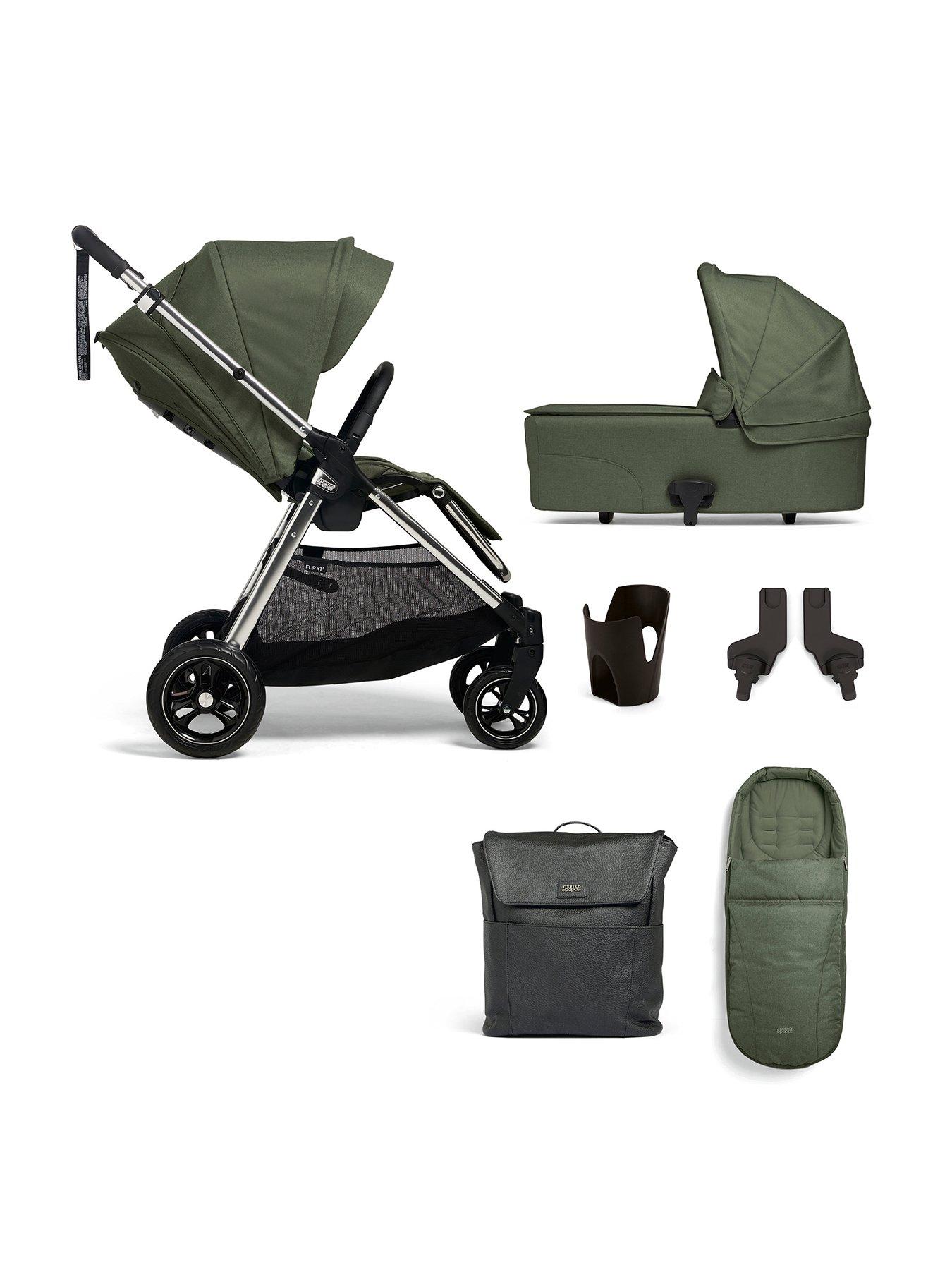 Image 1 of 7 of Mamas & Papas Flip XT3 Juniper Essential Kit (Inc Pushchair, Carrycot, Adaptors, Cupholder, Bag, Footmuff)