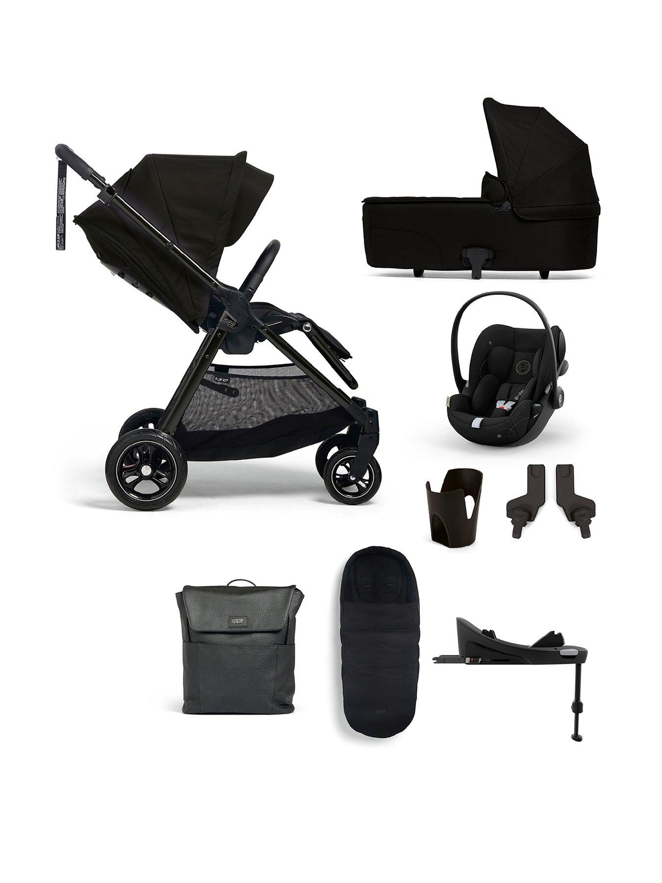 mamas-papas-flip-xt3-ink-complete-kit-inc-pushchair-carrycot-adaptors-cupholder-bag-footmuff-cloud-g-isofix-base