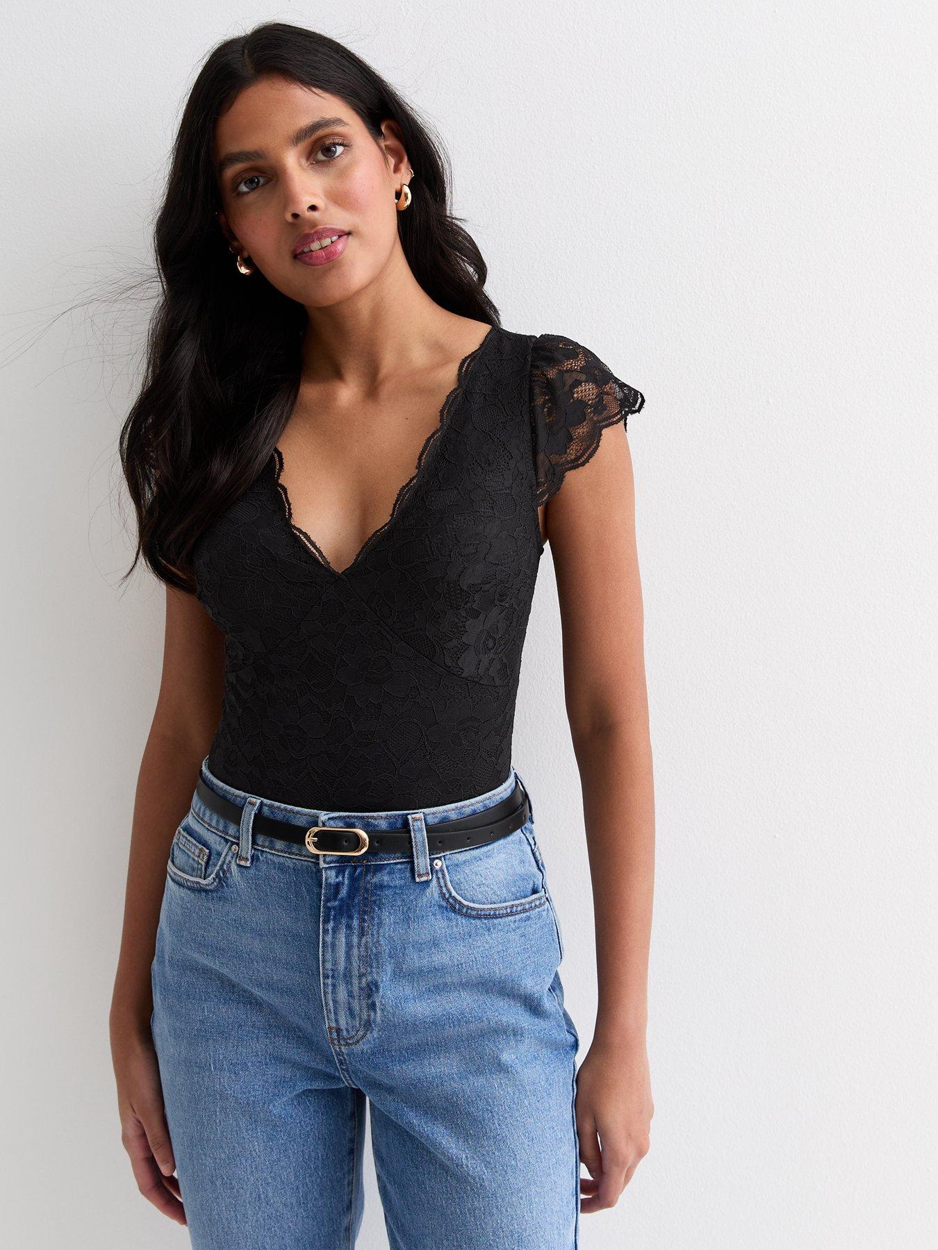 new-look-black-lace-cap-sleeve-bodysuit