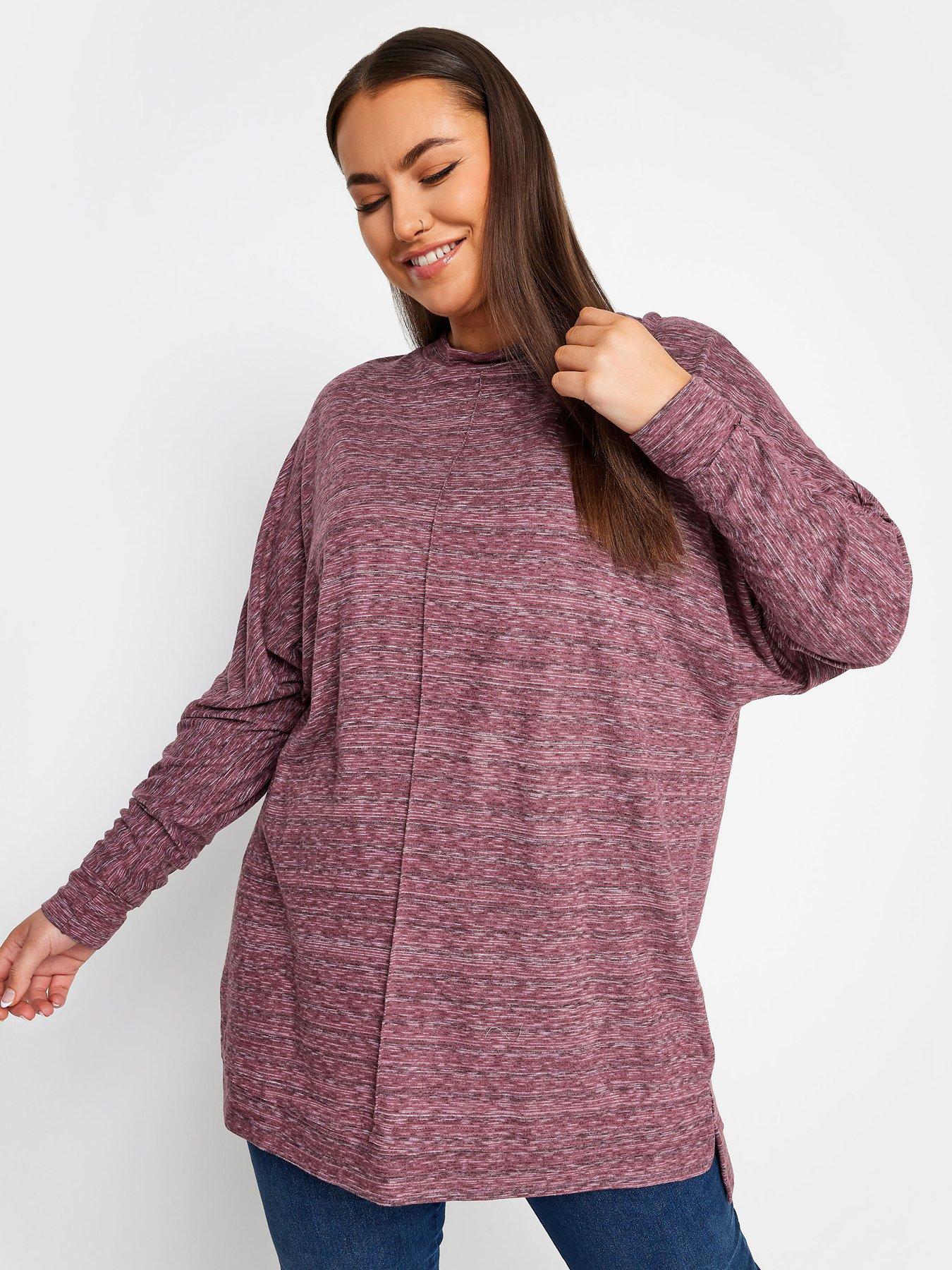 yours-curve-soft-touch-front-seam-detail-jumper-redfront