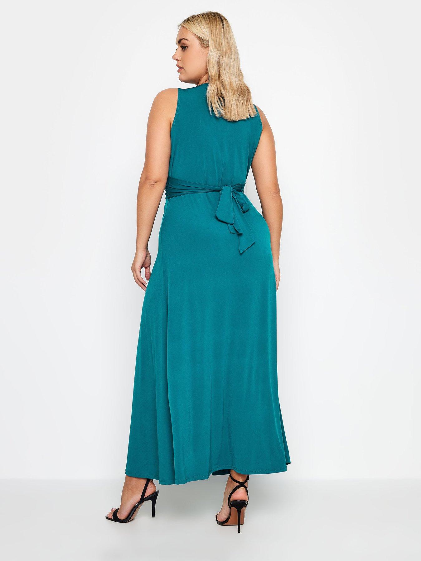 yours-curve-knot-front-maxi-dress-greenstillFront