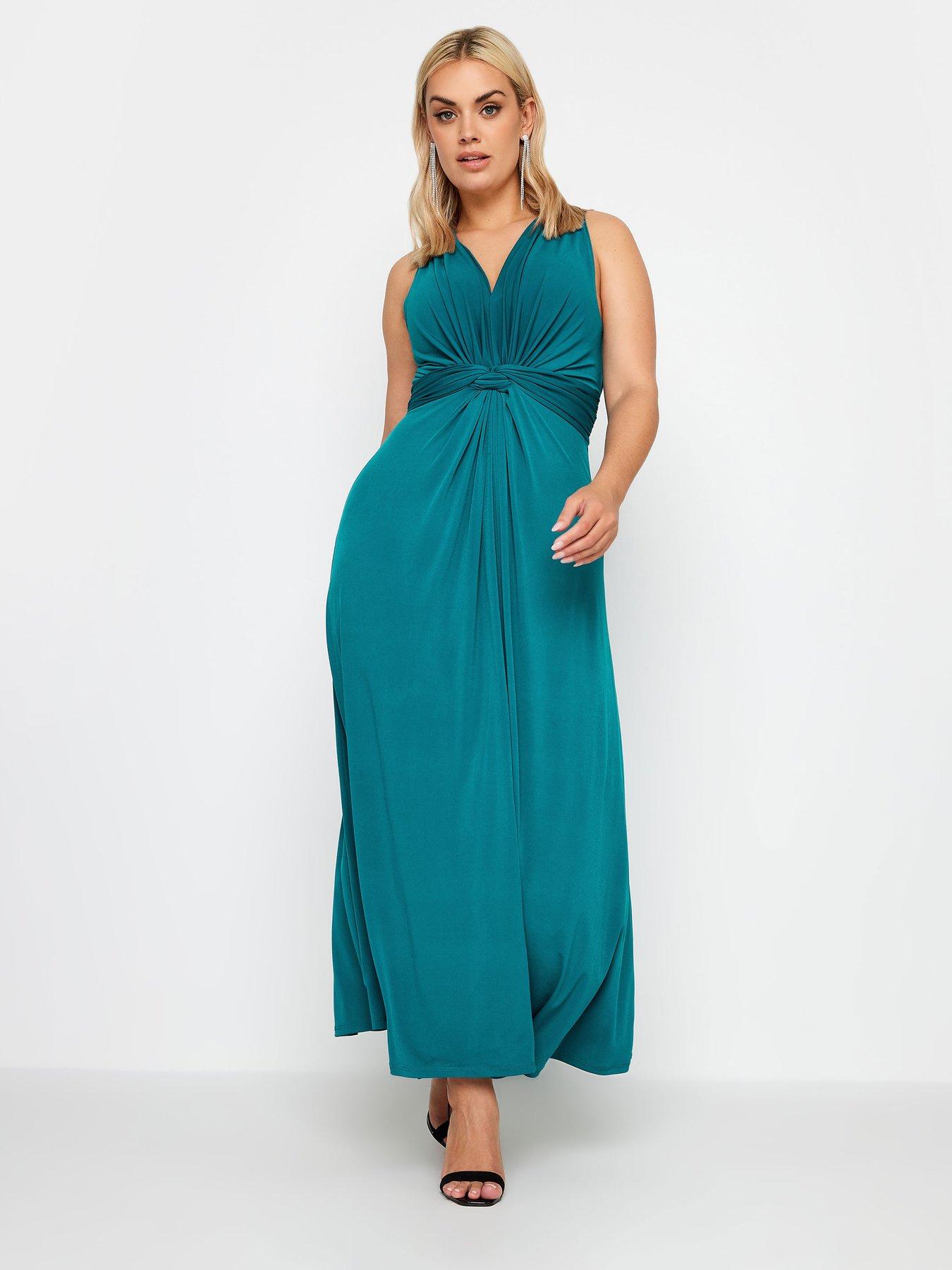 yours-curve-knot-front-maxi-dress-greenback