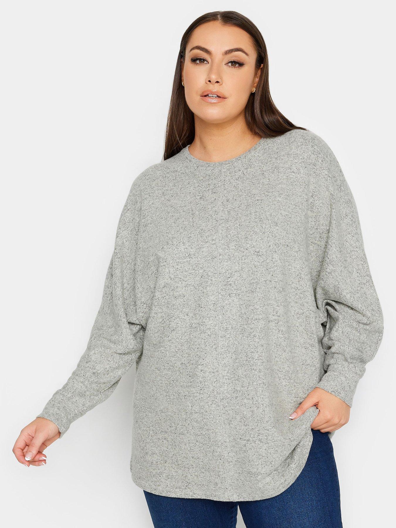 yours-curve-soft-touch-front-seam-detail-jumper-grey