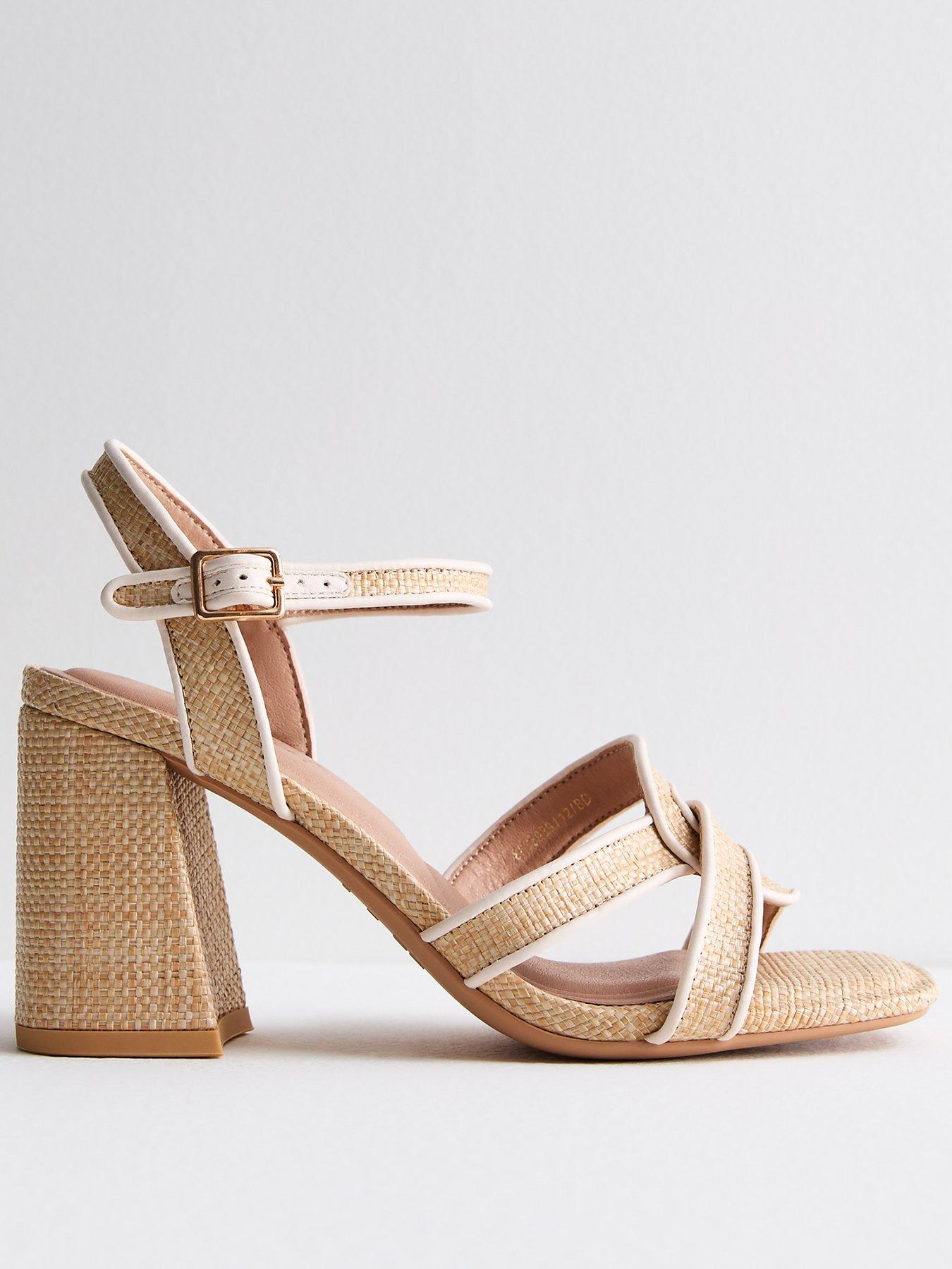 new-look-stone-raffia-2-part-twist-block-heel-sandals