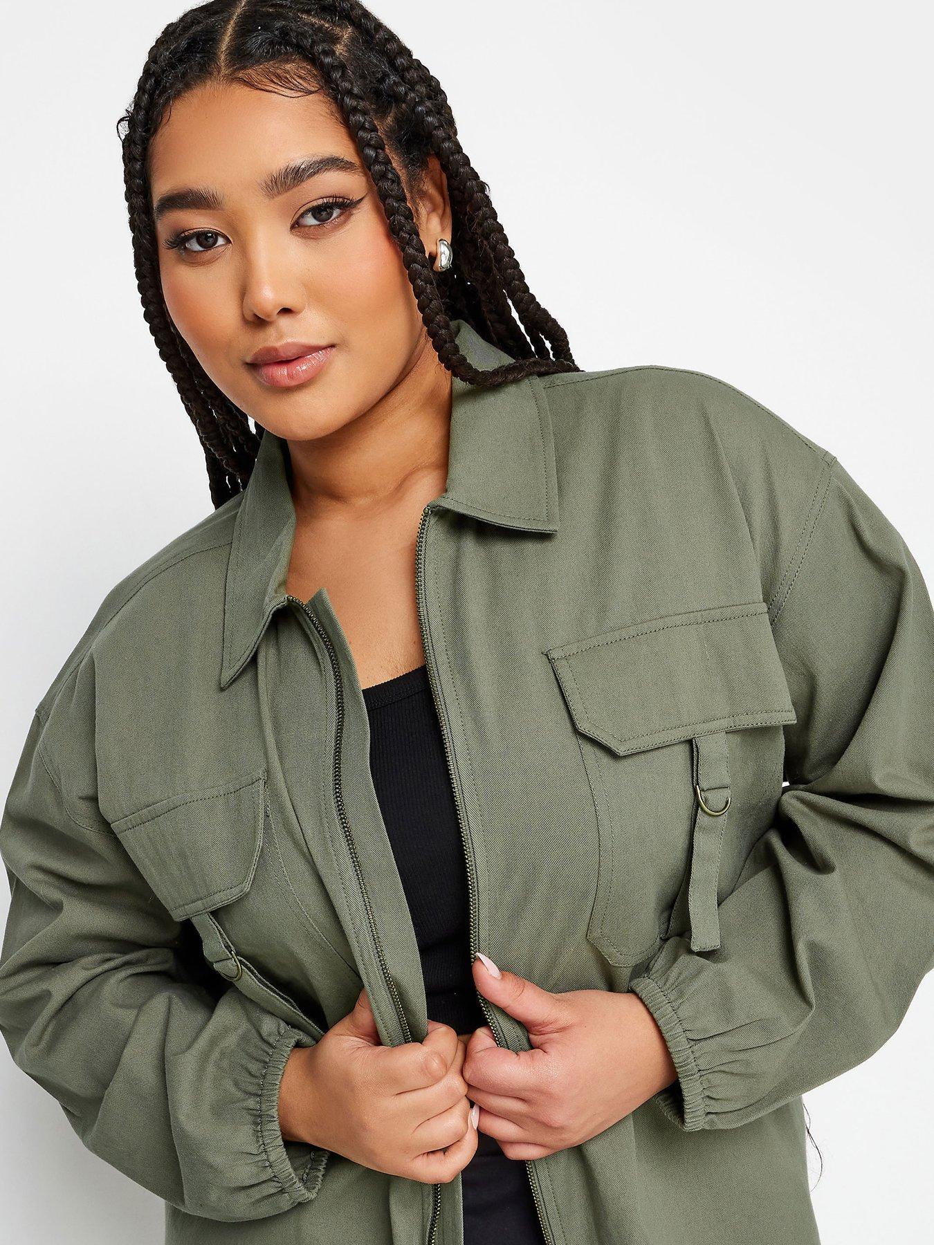 yours-curve-utility-bomber-jacket-khakioutfit