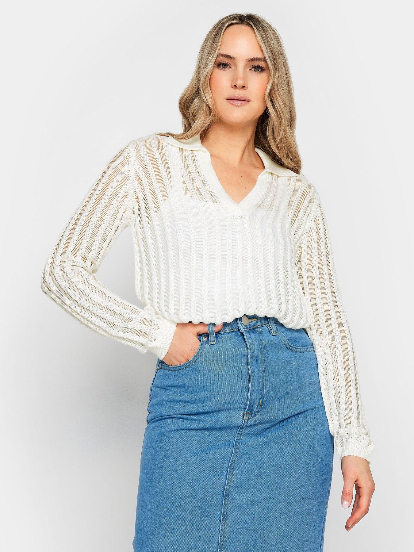 long-tall-sally-tall-cream-ladder-stitch-collar-jumper