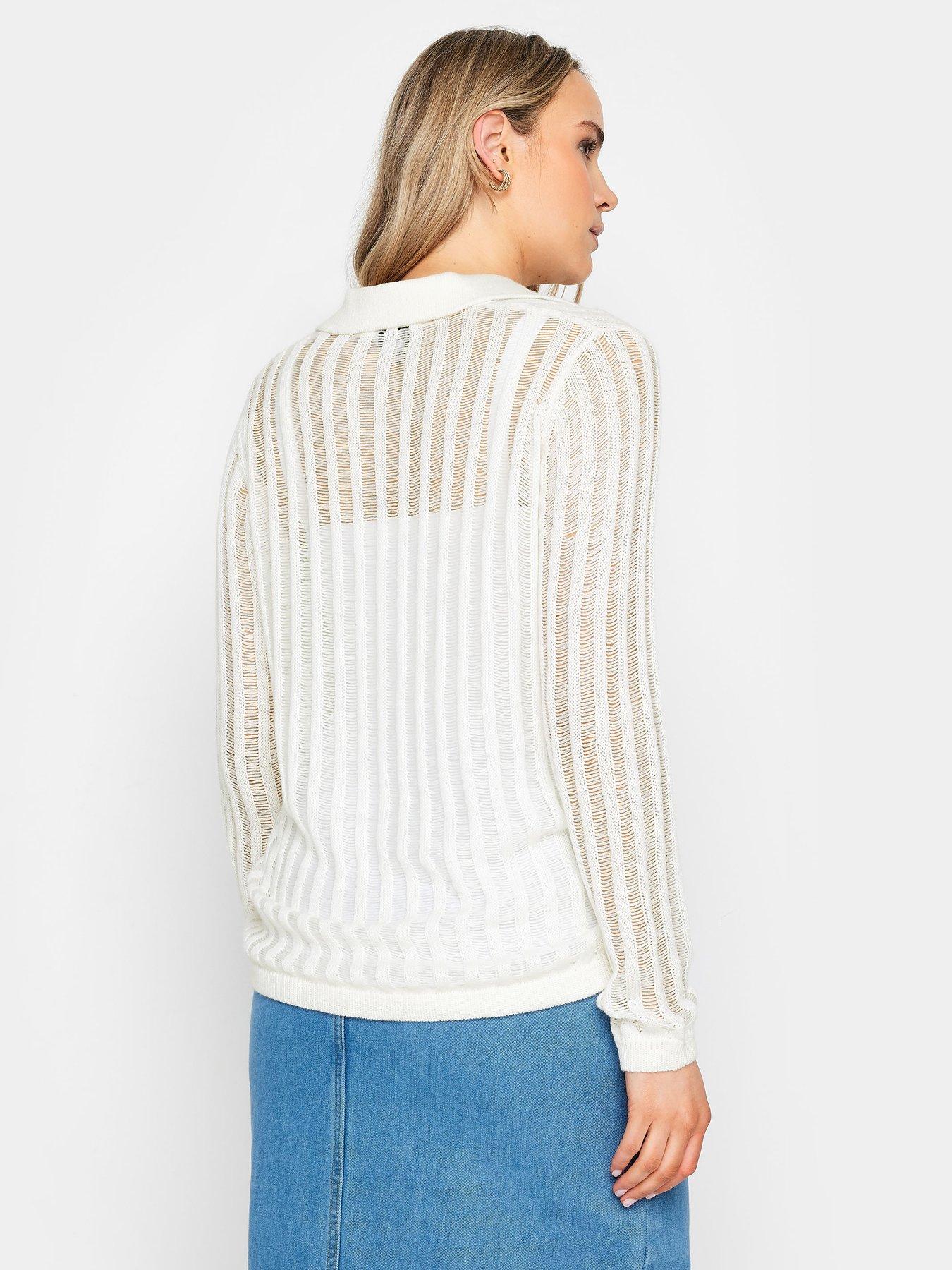 long-tall-sally-tall-cream-ladder-stitch-collar-jumperstillFront