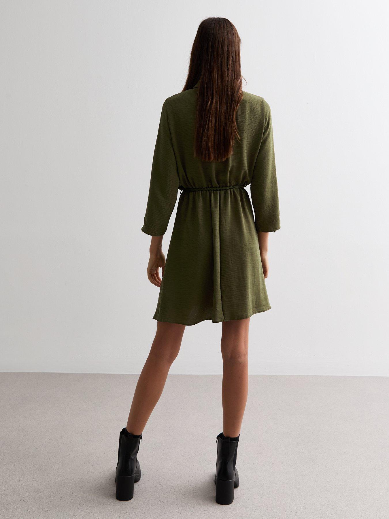 new-look-khaki-crinkle-rope-belt-mini-shirt-dressstillFront