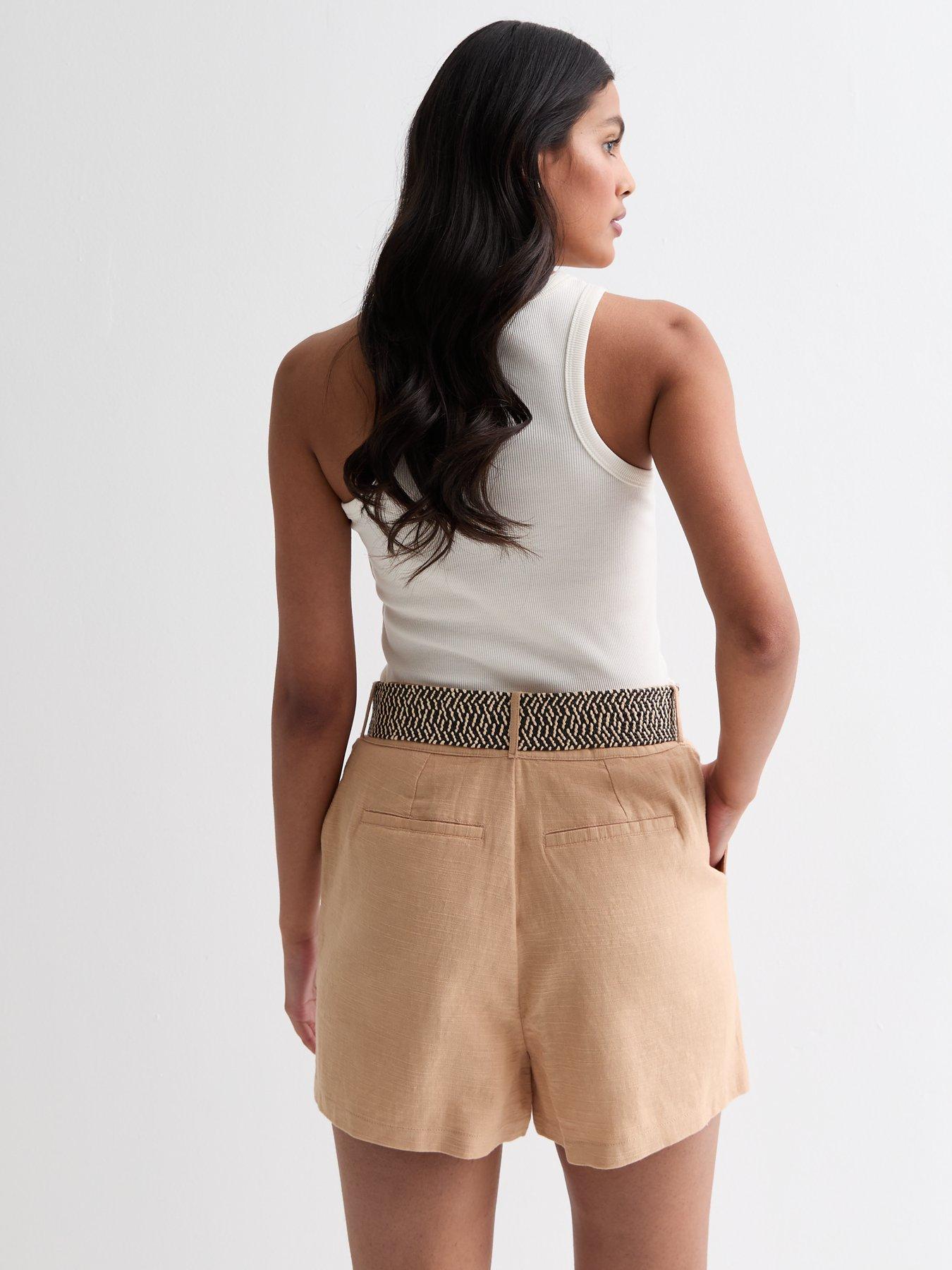 new-look-stone-cotton-belted-shortsstillFront