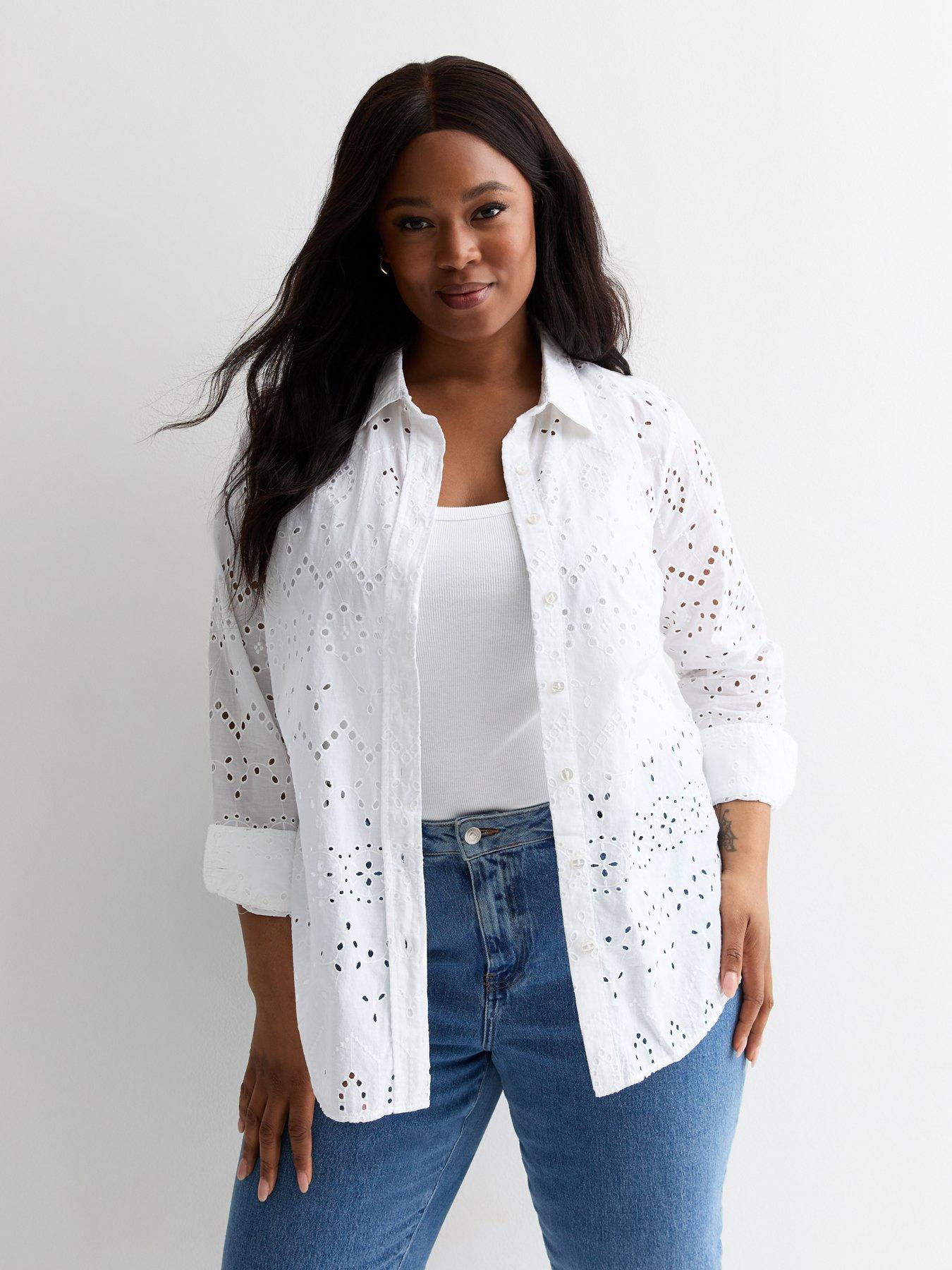 women's white cotton blouses