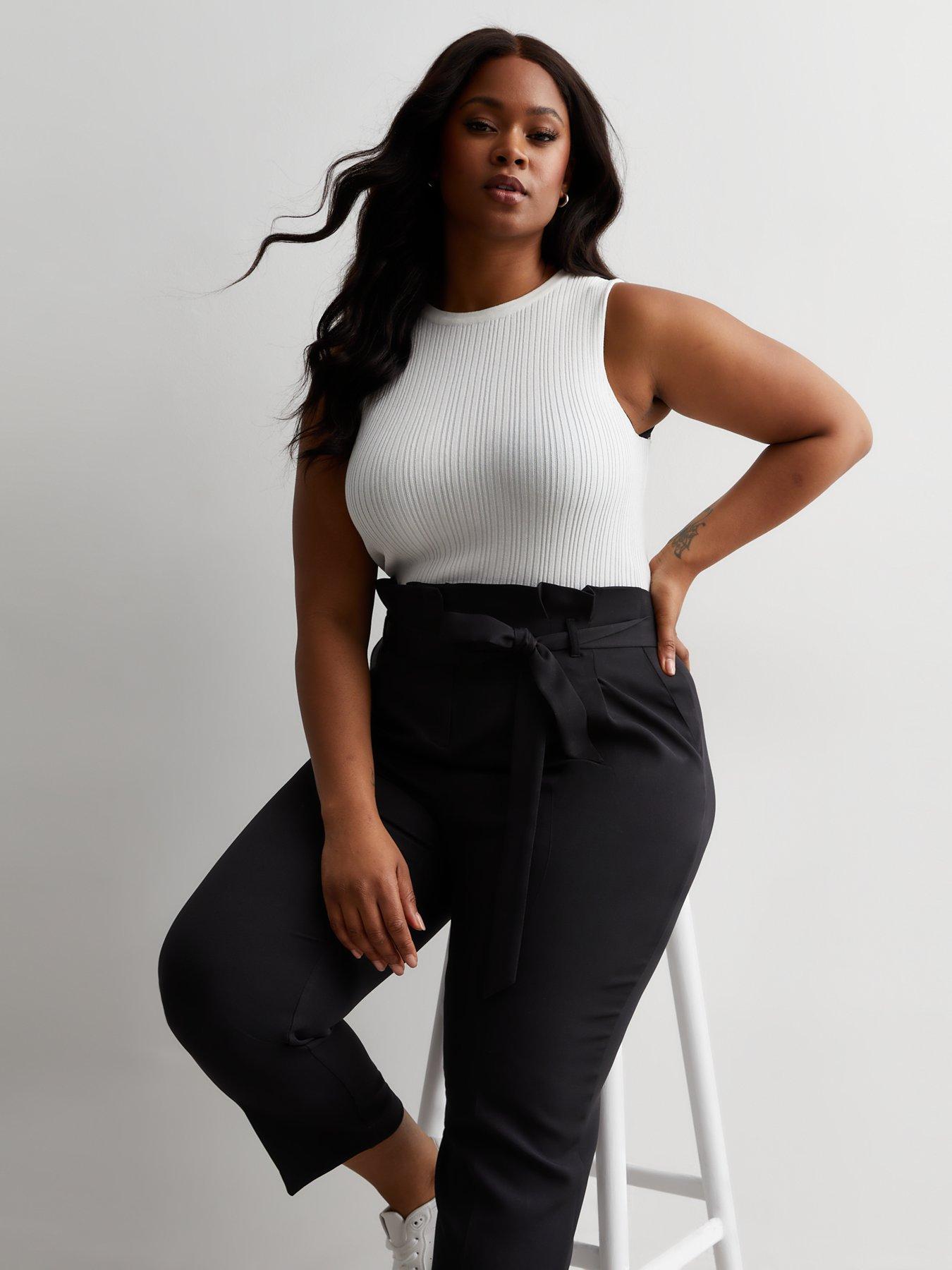 new-look-curves-black-high-waist-paperbag-trousersback