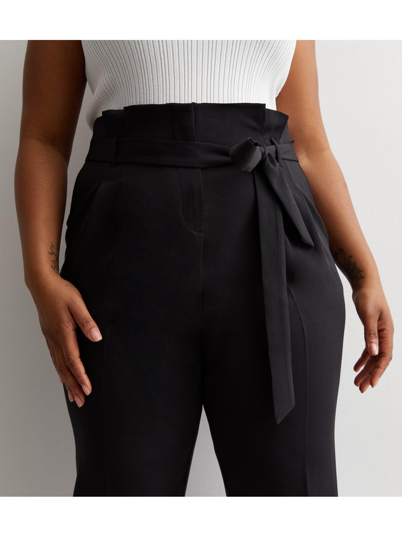 new-look-curves-black-high-waist-paperbag-trousersoutfit