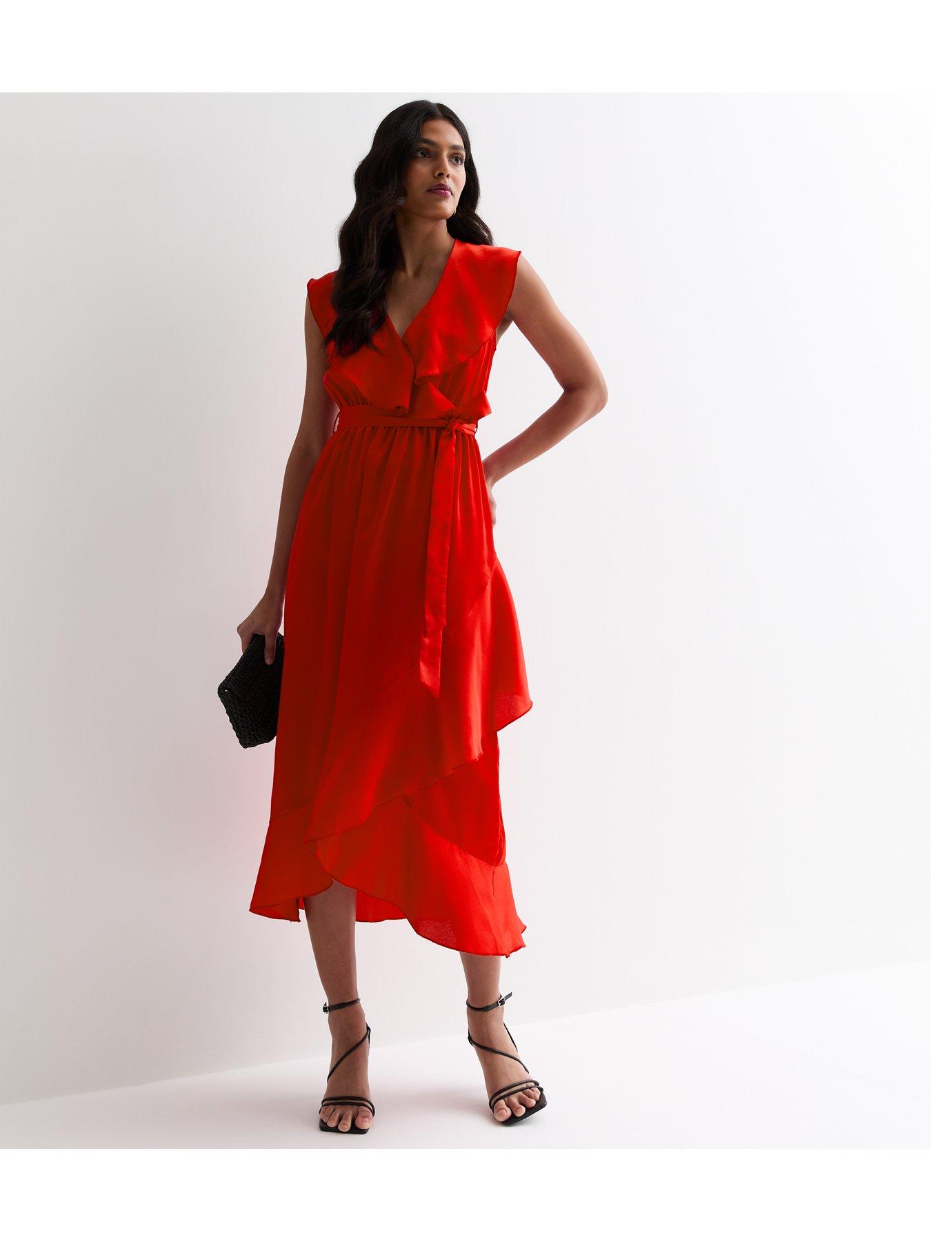 new-look-red-sleeveless-belted-ruffle-midi-dressback