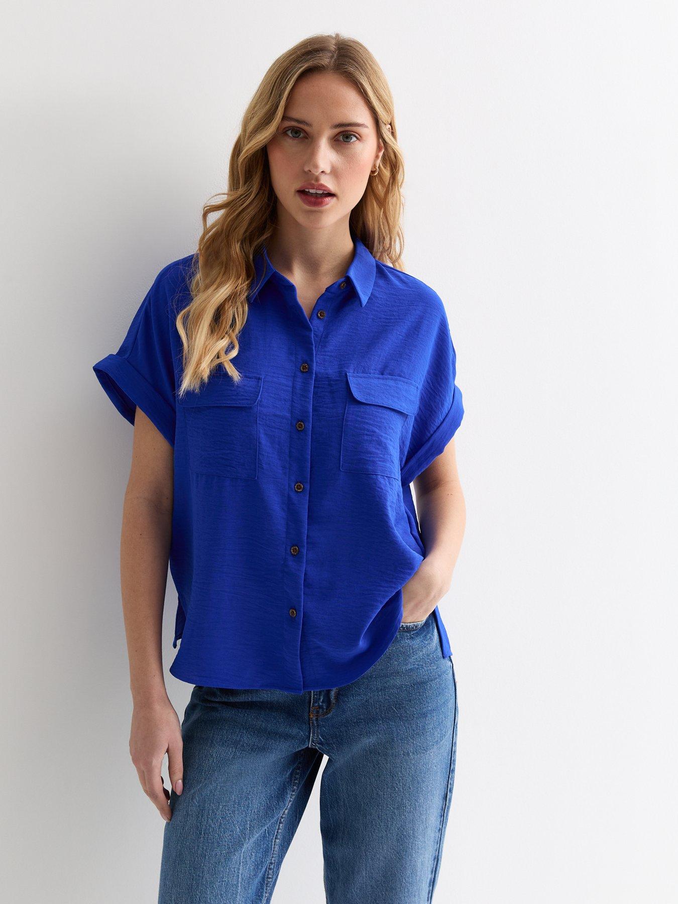 new-look-bright-blue-short-sleeve-shirt