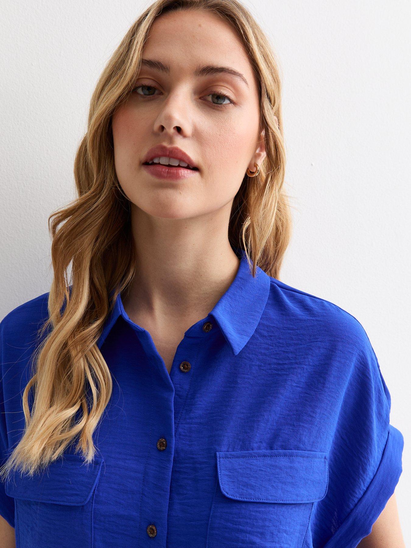 new-look-bright-blue-short-sleeve-shirtoutfit