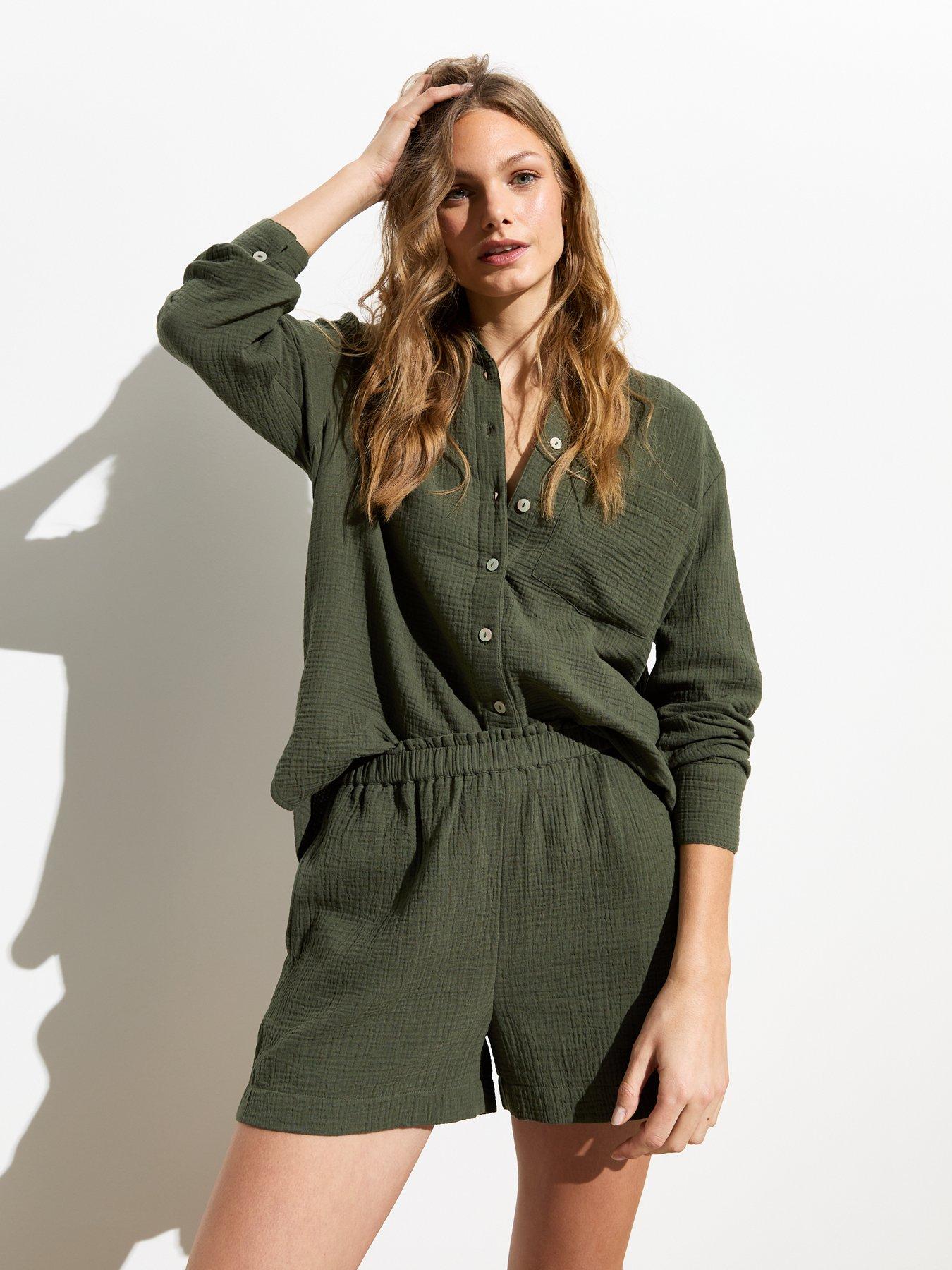 new-look-khaki-textured-long-sleeve-shirtdetail