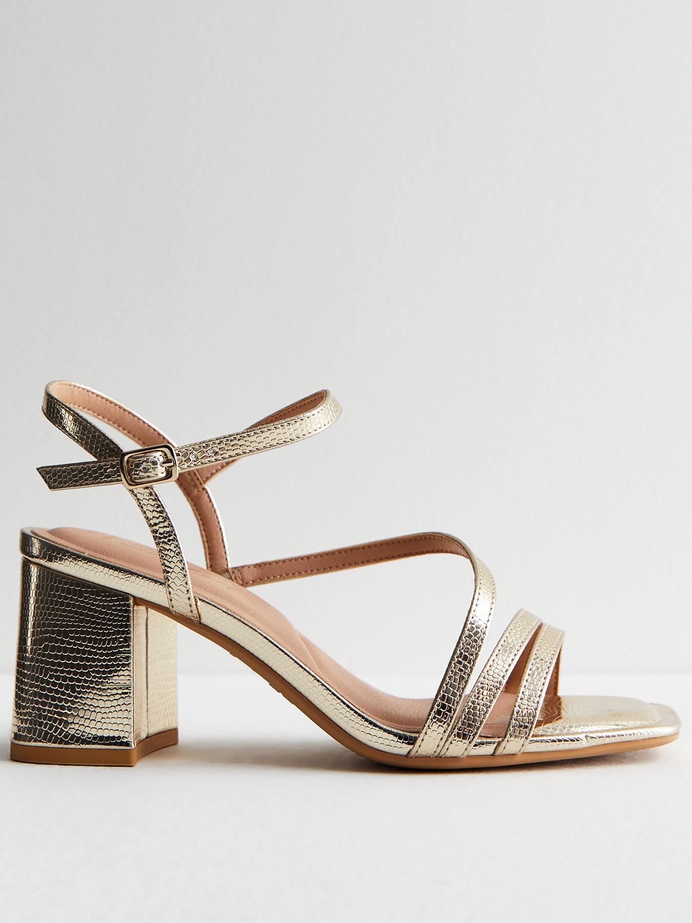 New Look Off White Leather-Look Strappy Espadrille Wedge Heel