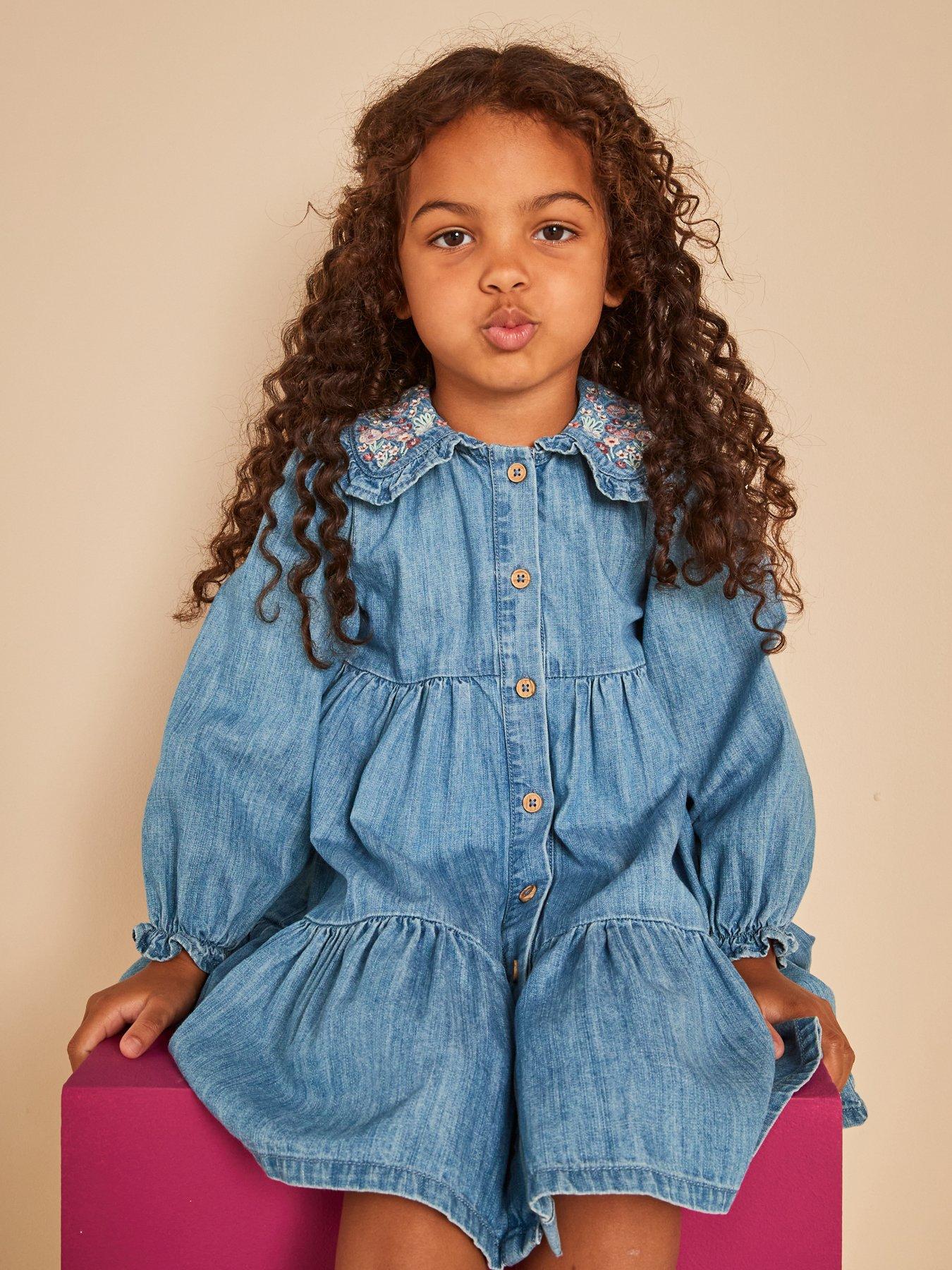 mini-v-by-very-girls-long-sleeve-button-through-collared-denim-dress