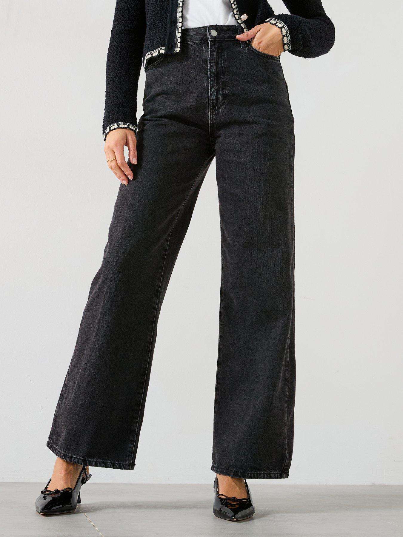 new-look-adalae-high-waist-wide-leg-jeans-blackfront