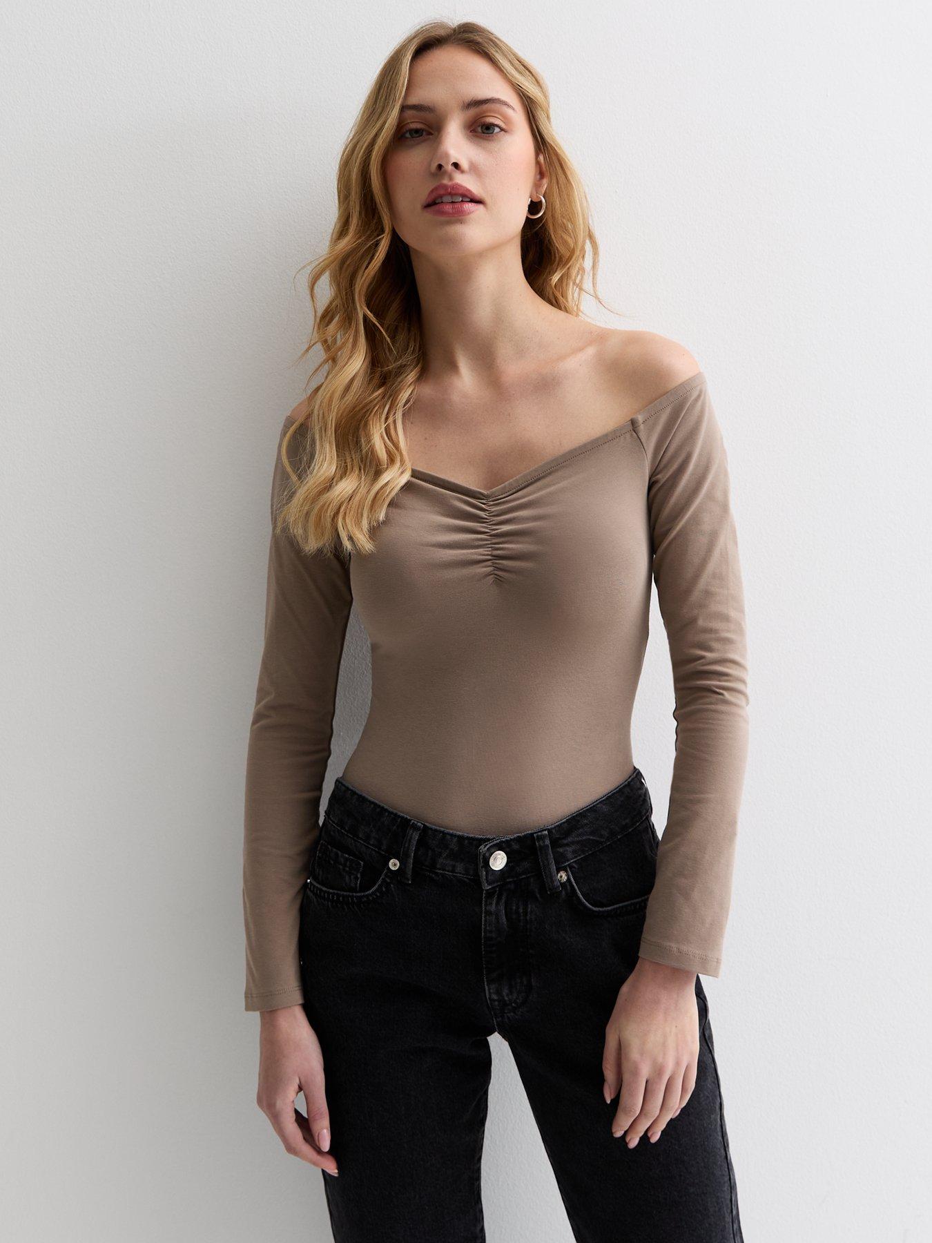 new-look-mink-bardot-off-shoulder-bodysuitfront