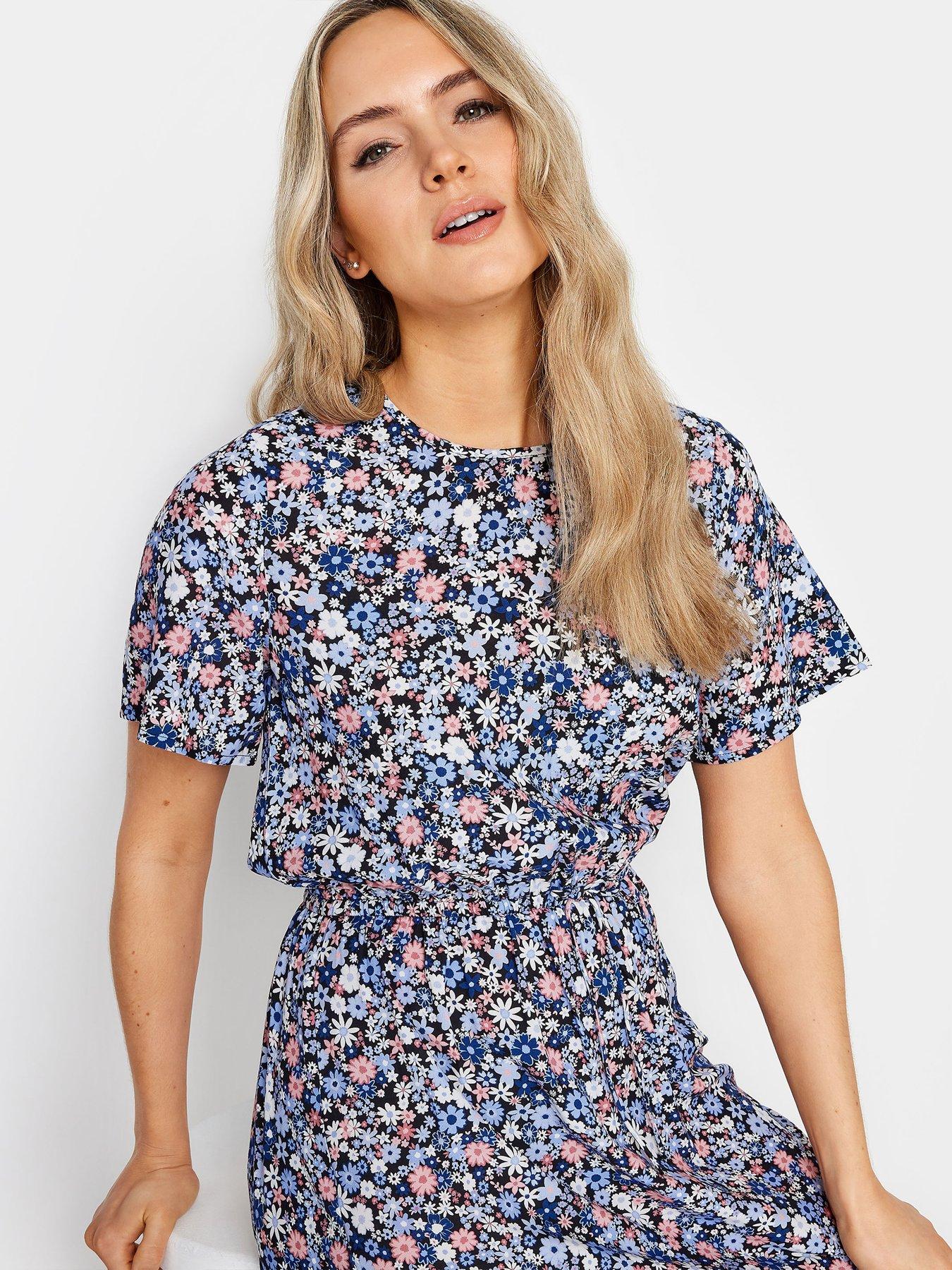 long-tall-sally-tall-floral-printed-t-shirt-woven-dress-blueoutfit