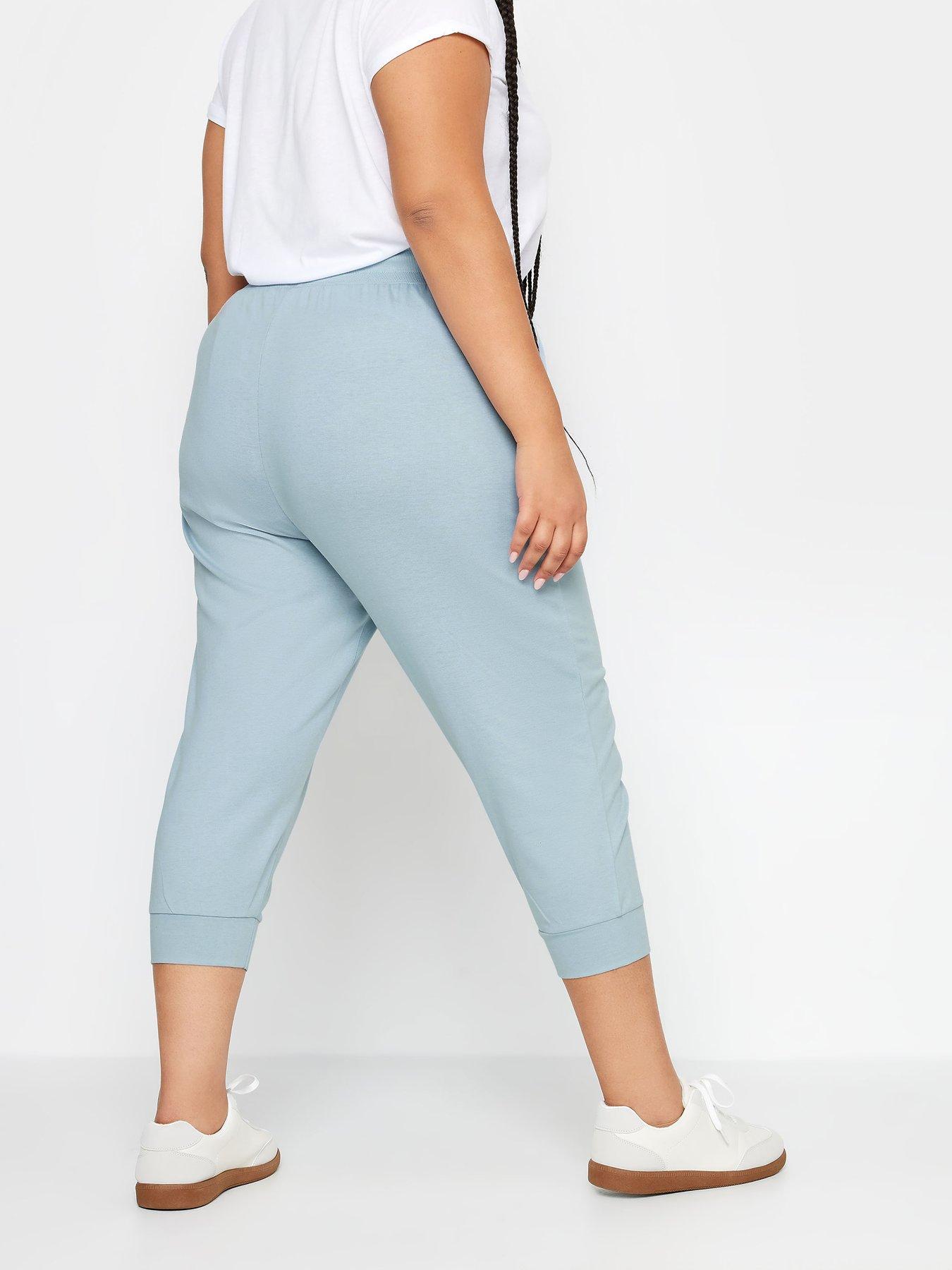 yours-curve-crop-jogger-bluestillFront