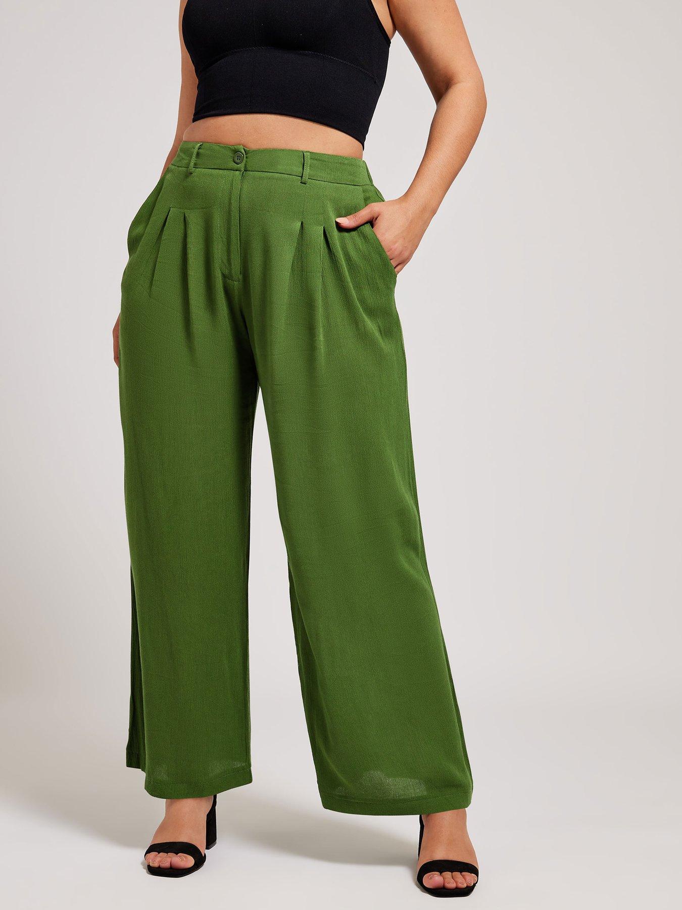 yours-curve-pleat-front-trouser-green