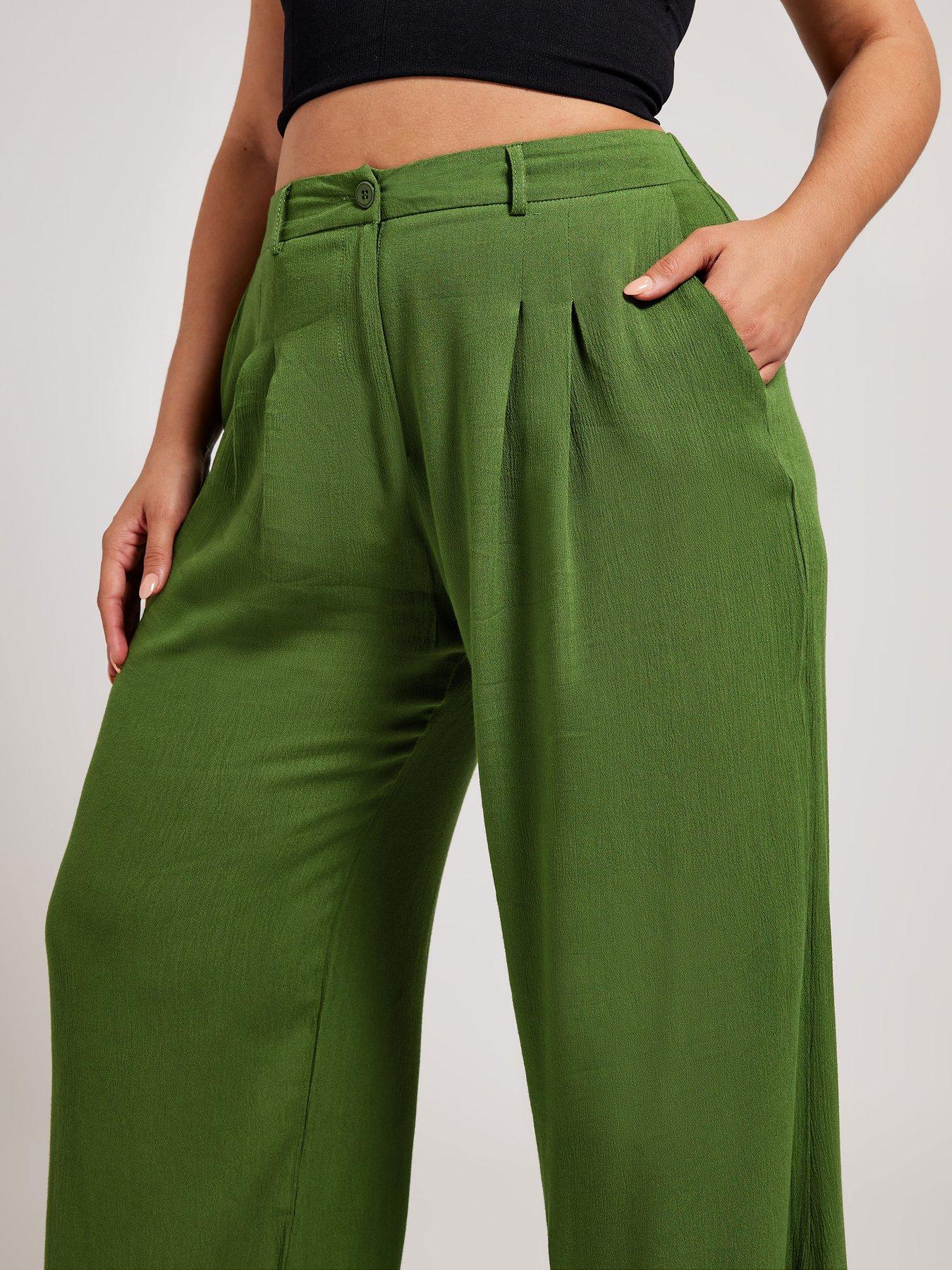 yours-curve-pleat-front-trouser-greenoutfit