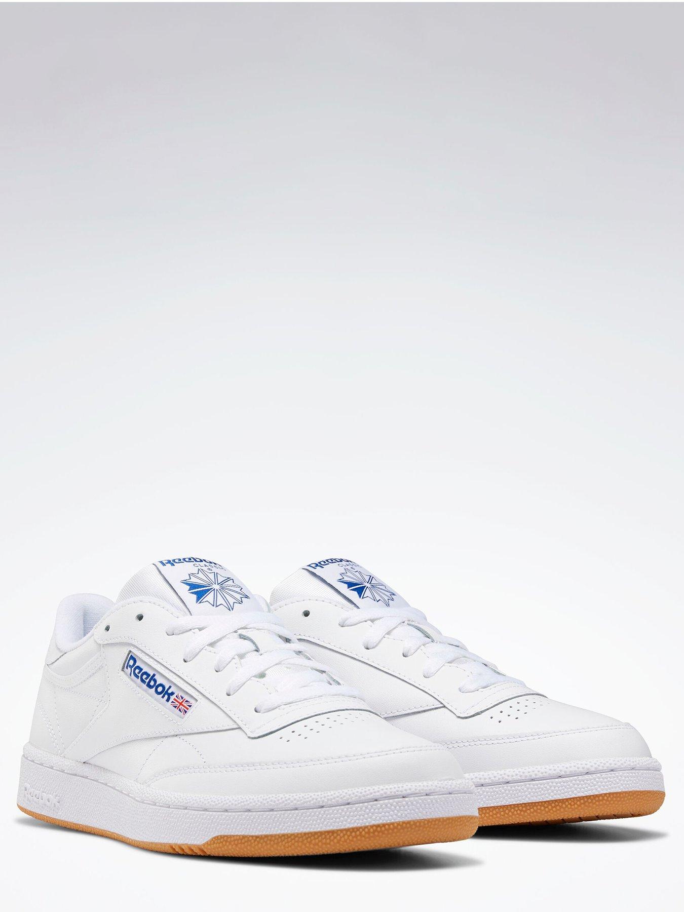 reebok-mens-club-c-85-trainers-whitebluestillFront