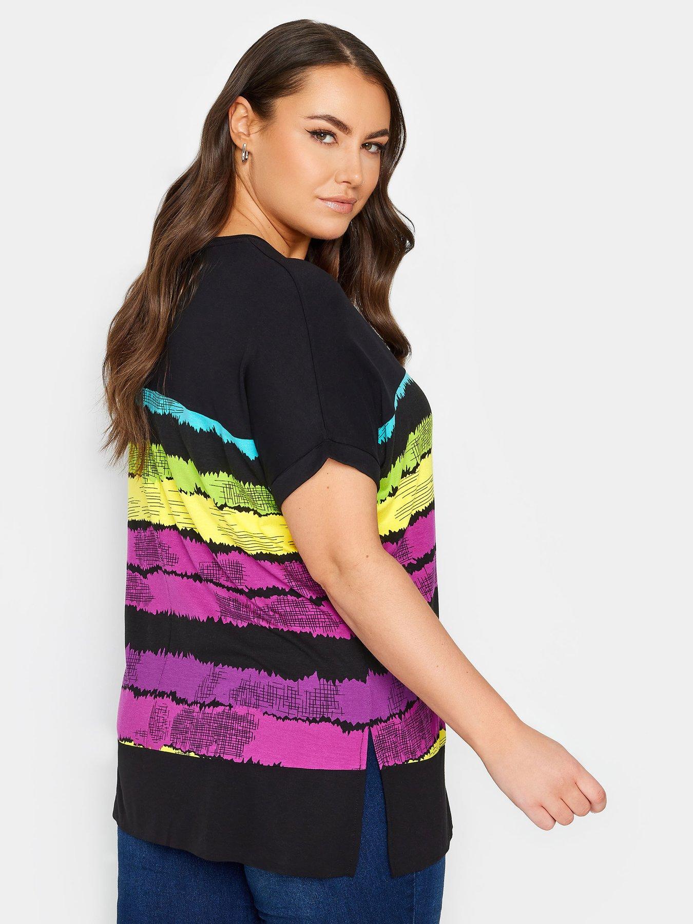 yours-curve-stripe-grown-on-sleeve-top-blackstillFront