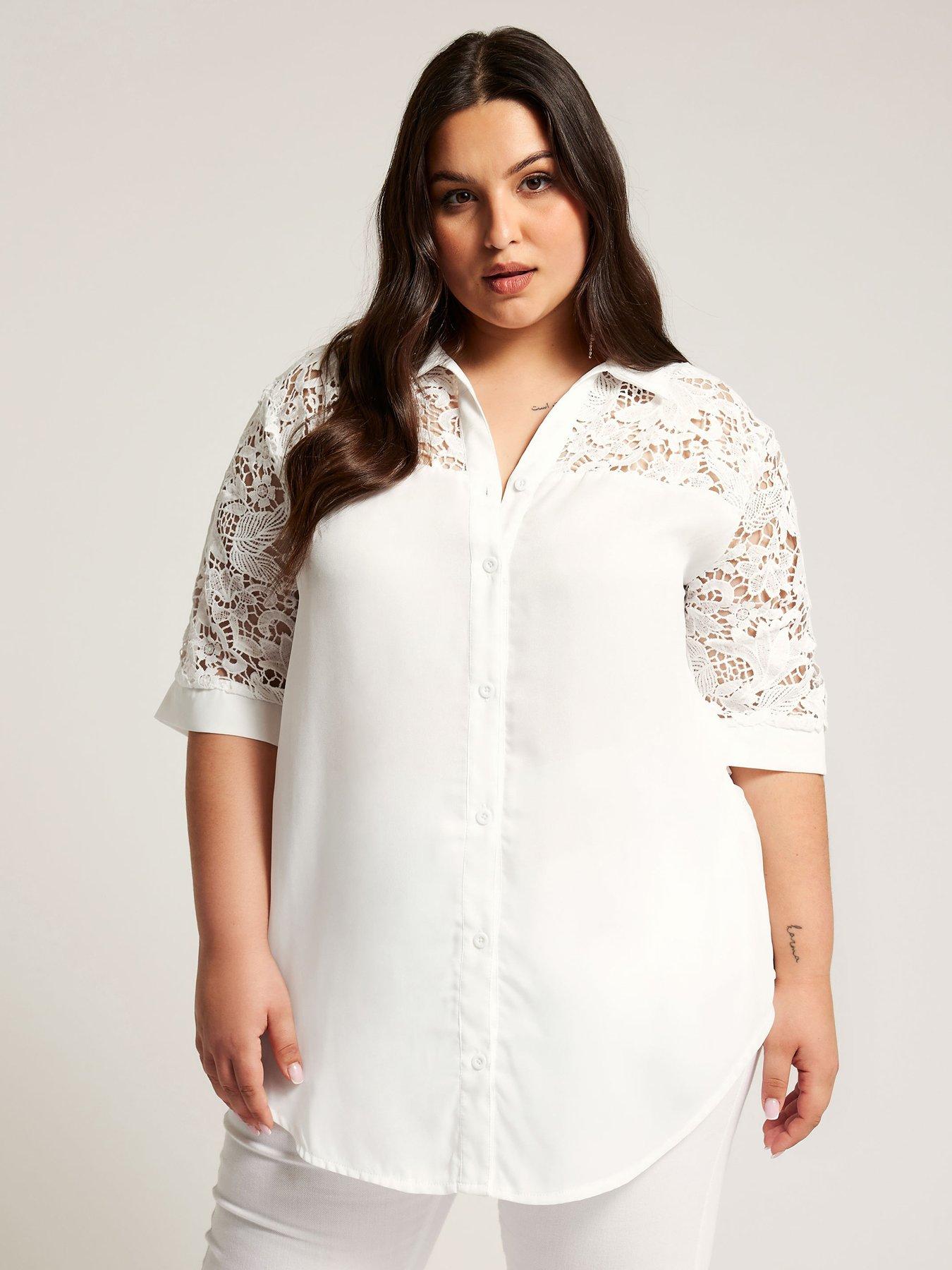 yours-curve-crochet-lace-insert-shirt