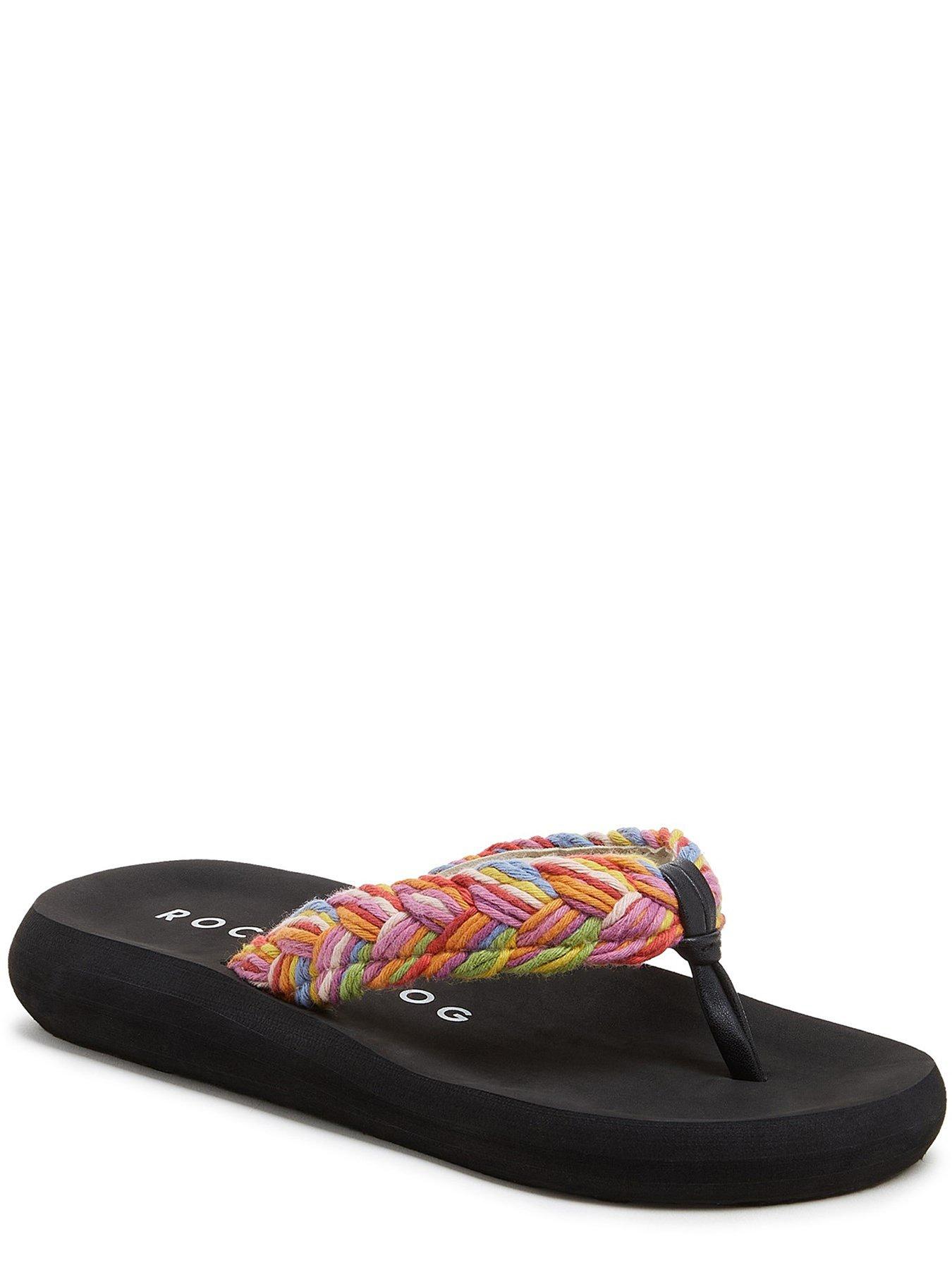 rocket-dog-sunset-cord-toe-post-braided-sandals-rainbow-blackstillFront