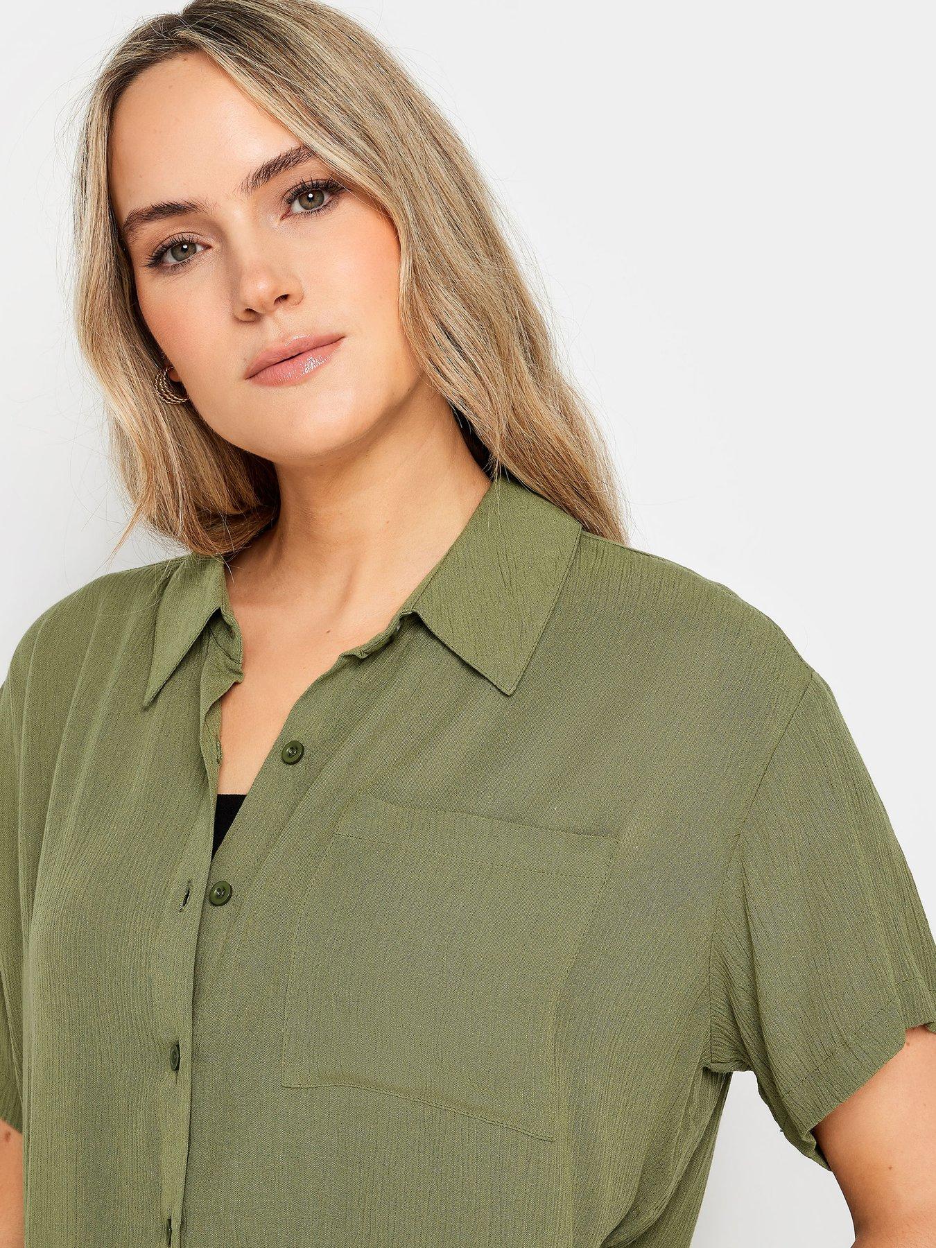 long-tall-sally-tall-olive-crinkle-shirt-coordoutfit