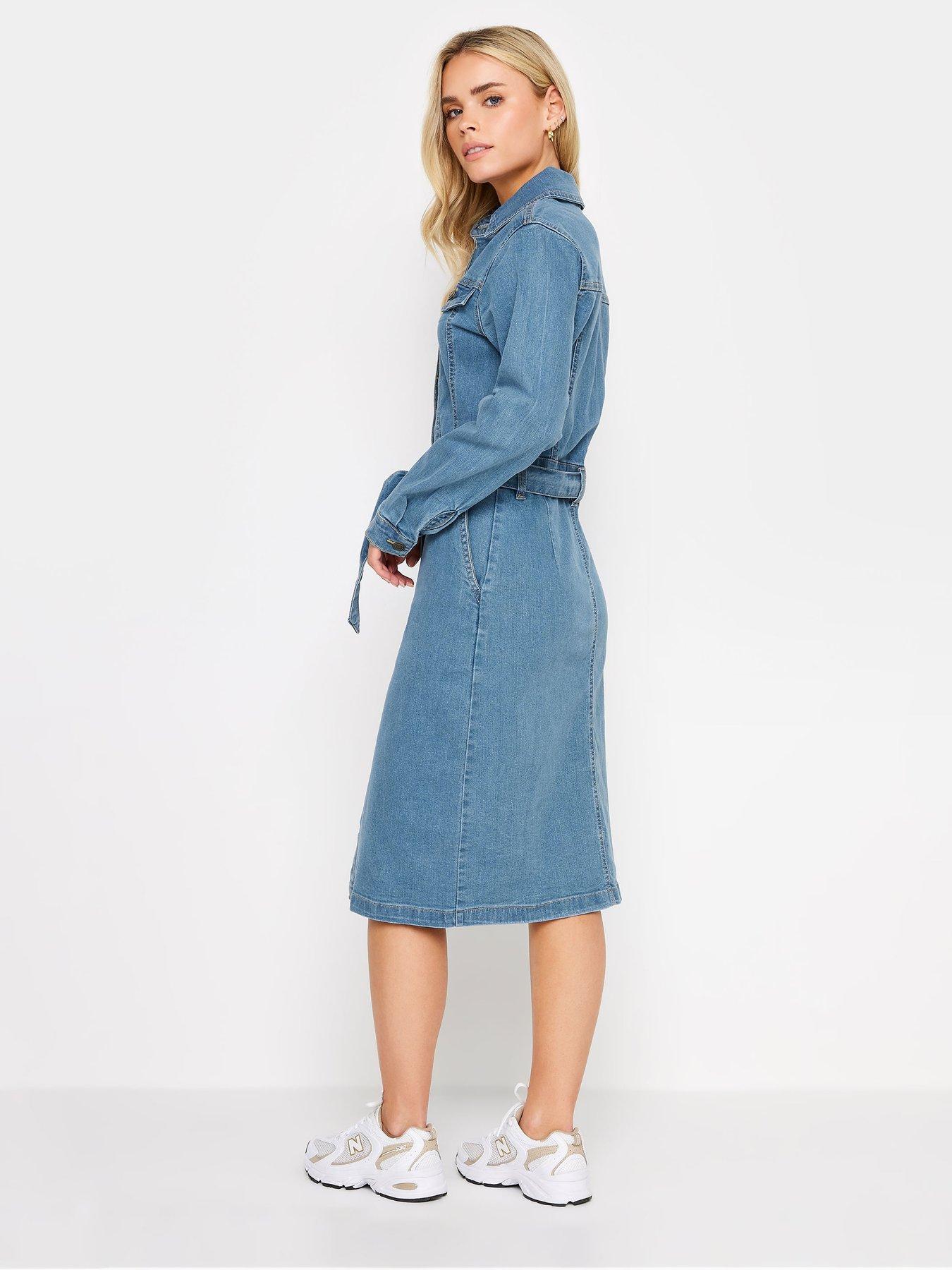 pixiegirl-petite-midi-denim-belted-dress-bluestillFront