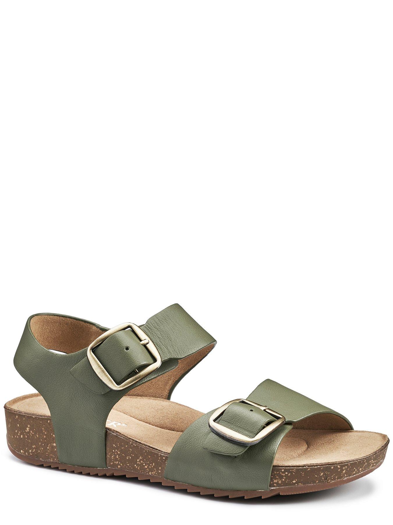 hotter-sandals-leather-standard-tourist-ii-olive-lestillFront