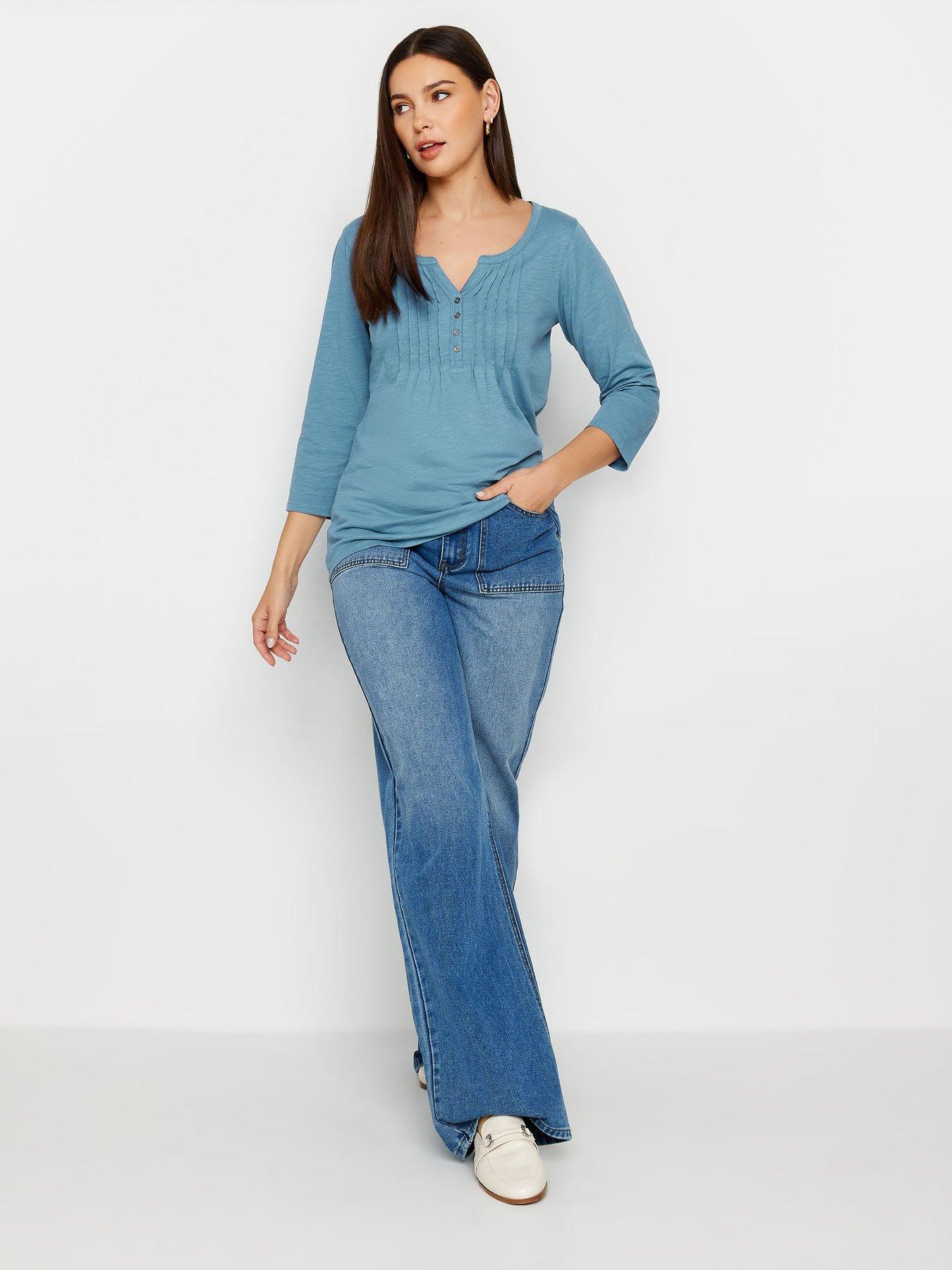 long-tall-sally-tall-mid-blue-34-sleeve-pintuck-henleyback